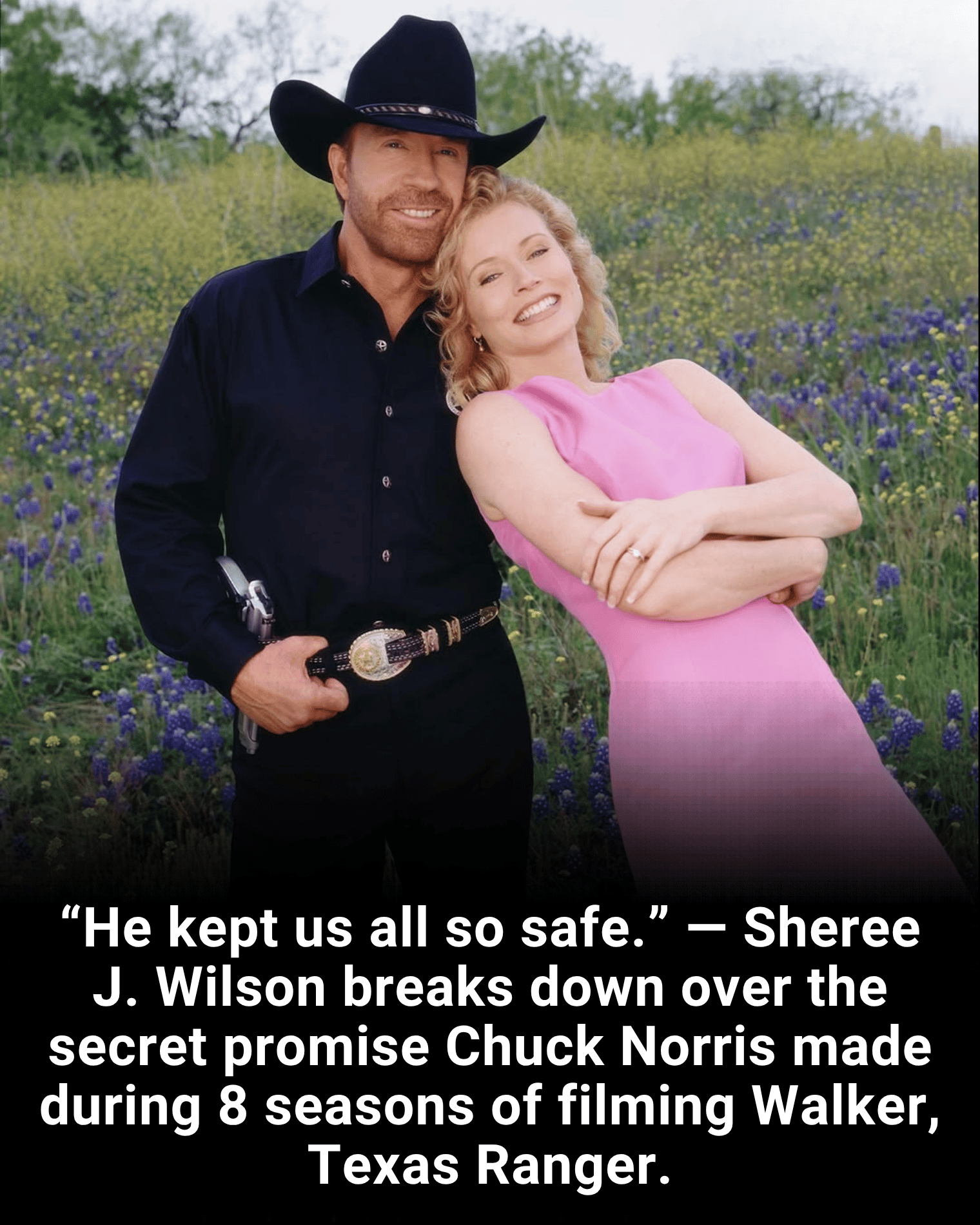 “He kept us all so safe.” — Sheree J. Wilson breaks down over the secret promise Chuck Norris made during 8 seasons of filming Walker, Texas Ranger.