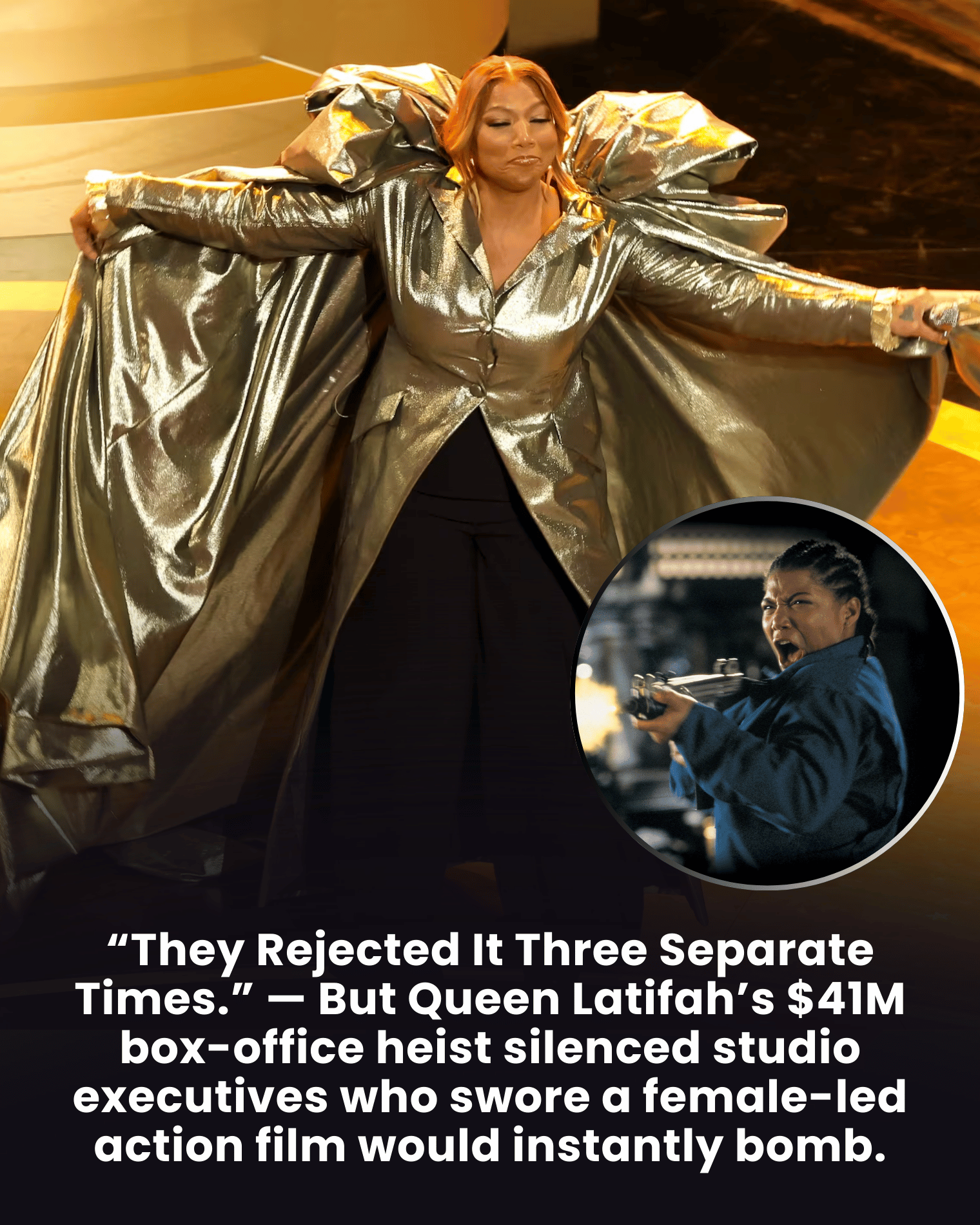 “They Rejected It Three Separate Times.” — But Queen Latifah’s $41M box-office heist silenced studio executives who swore a female-led action film would instantly bomb.