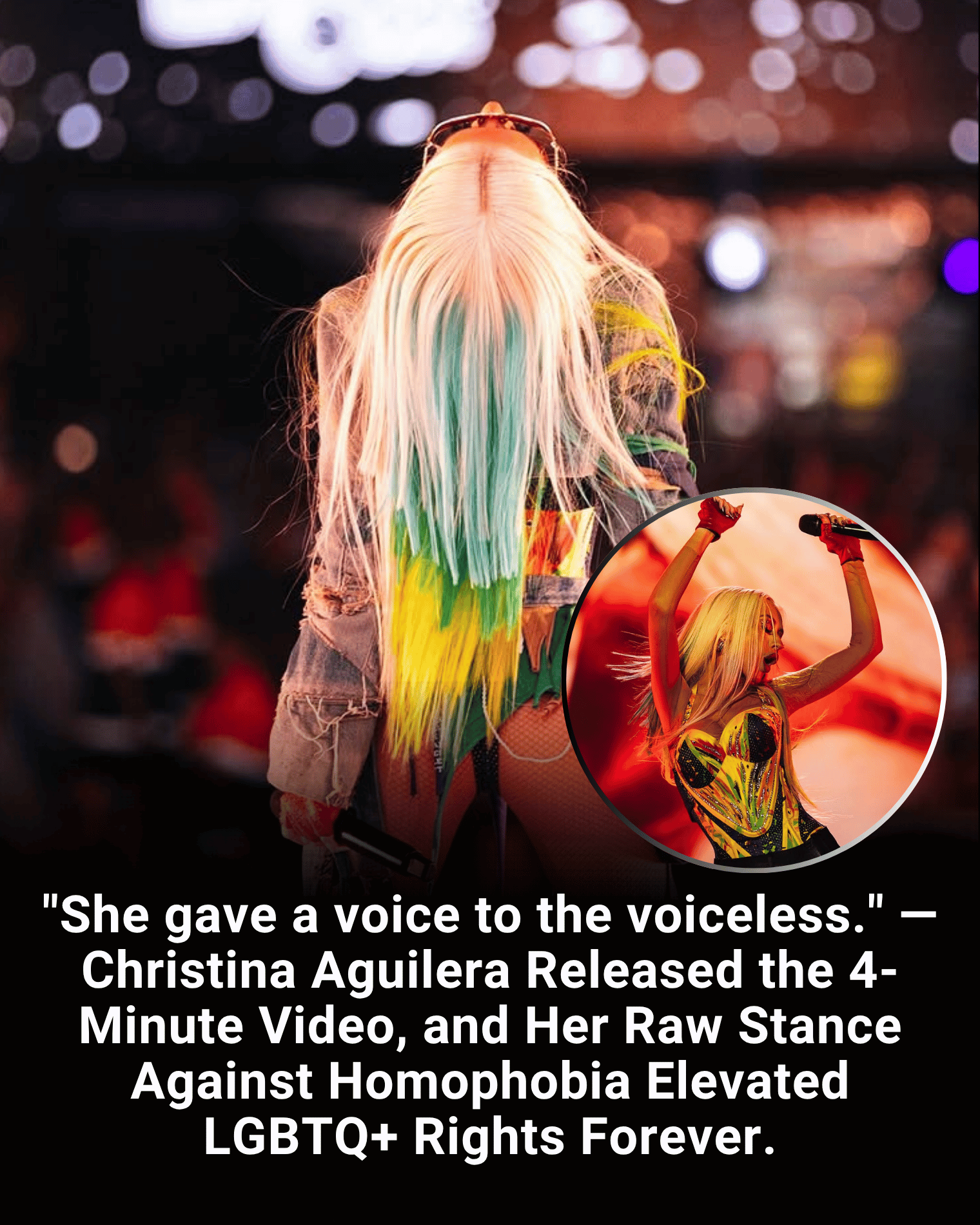 “She gave a voice to the voiceless.” — Christina Aguilera Released the 4-Minute Video, and Her Raw Stance Against Homophobia Elevated LGBTQ+ Rights Forever.