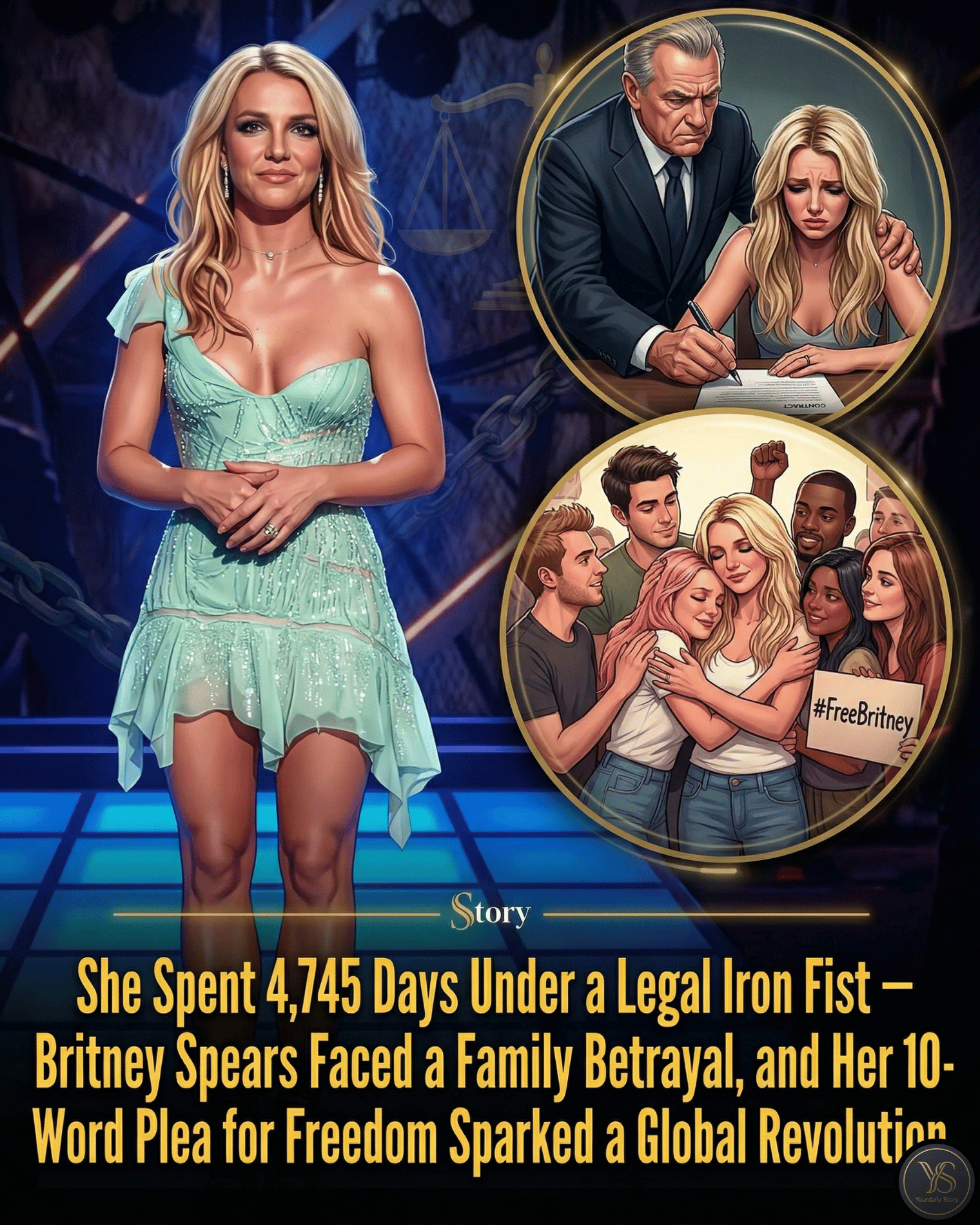She Spent 4,745 Days Under a Legal Iron Fist — Britney Spears Faced a Family Betrayal, and Her 10-Word Plea for Freedom Sparked a Global Revolution.