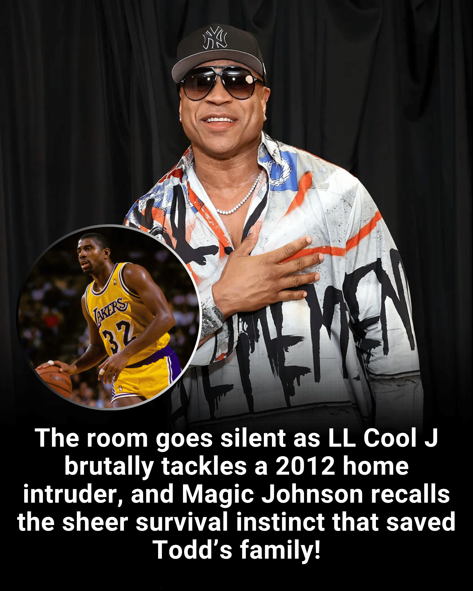 The room goes silent as LL Cool J brutally tackles a 2012 home intruder, and Magic Johnson recalls the sheer survival instinct that saved Todd’s family!