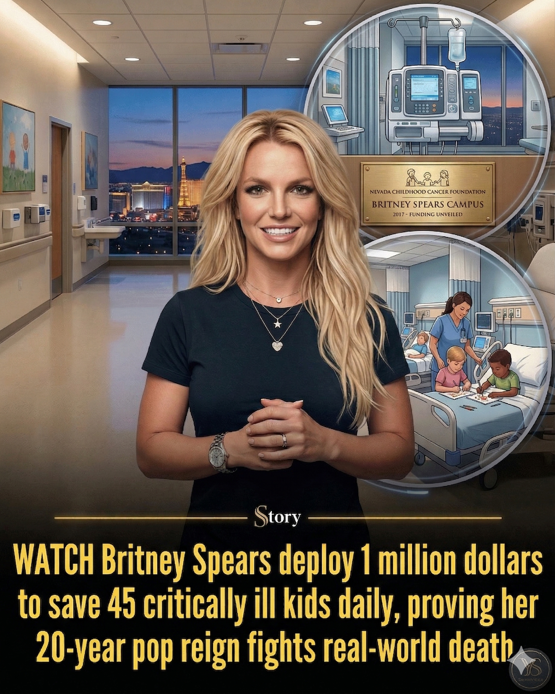 WATCH Britney Spears deploy 1 million dollars to save 45 critically ill kids daily, proving her 20-year pop reign fights real-world death.