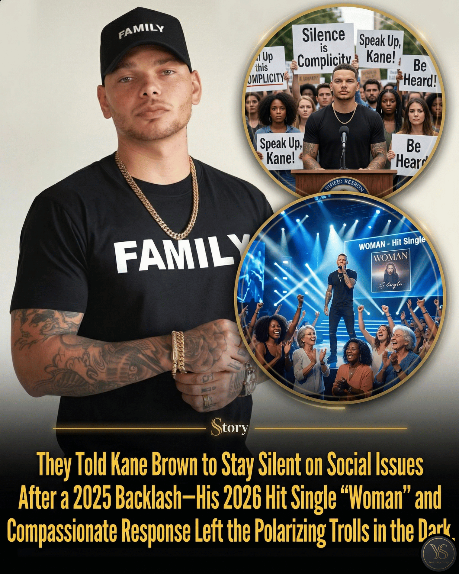 They Told Kane Brown to Stay Silent on Social Issues After a 2025 Backlash—His 2026 Hit Single “Woman” and Compassionate Response Left the Polarizing Trolls in the Dark.