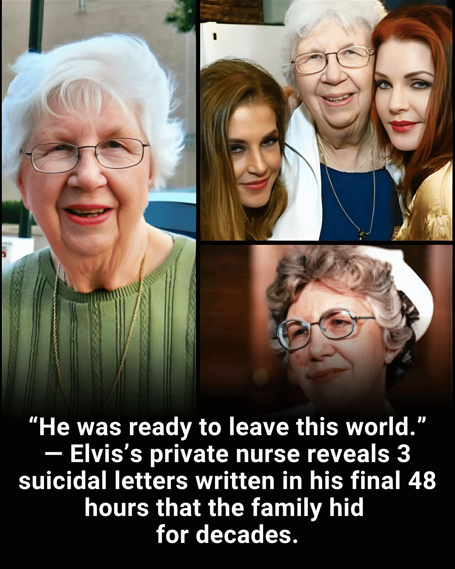 “He was ready to leave this world.” — Elvis’s private nurse reveals 3 suicidal letters written in his final 48 hours that the family hid for decades.