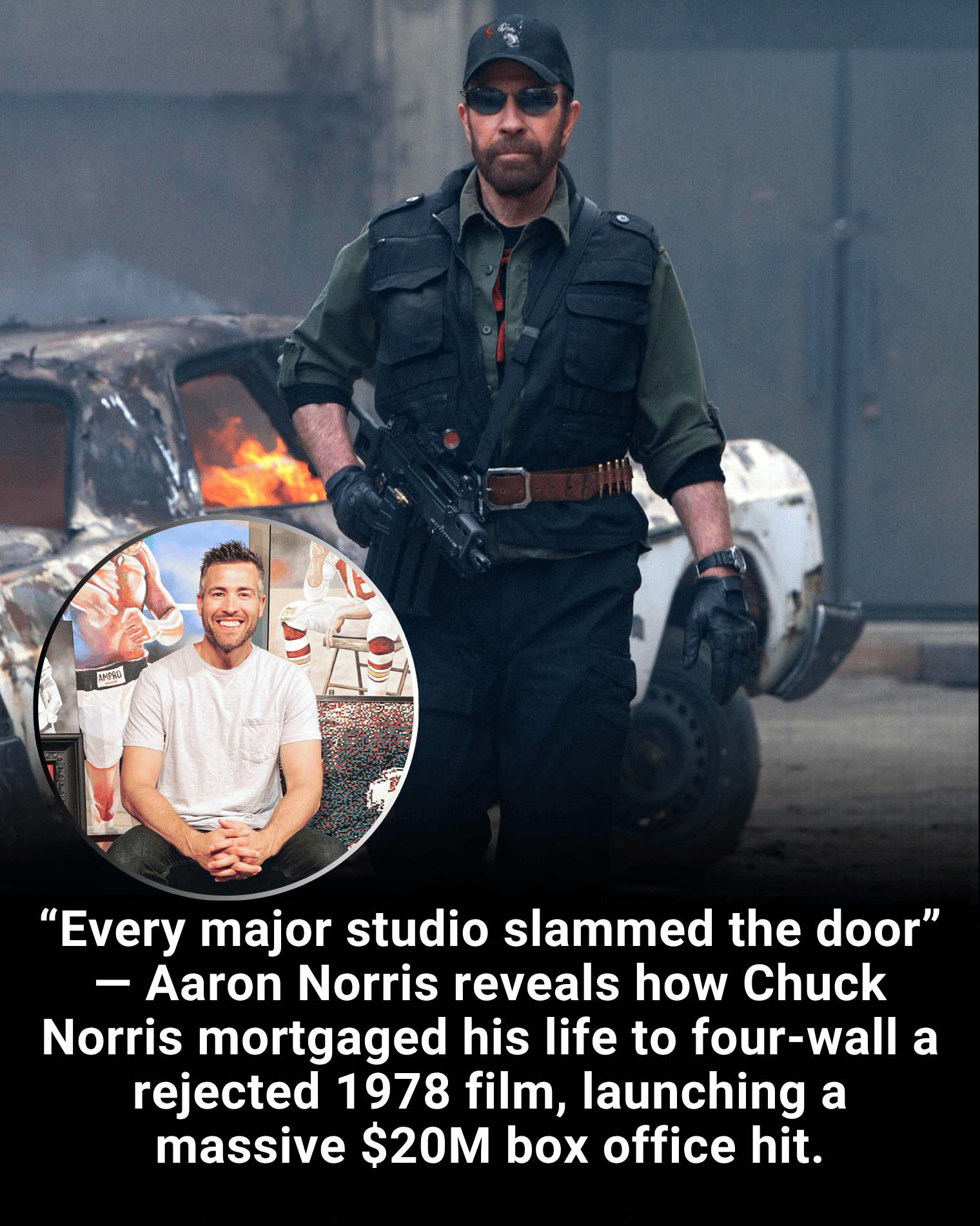 “Every major studio slammed the door” — Aaron Norris reveals how Chuck Norris mortgaged his life to four-wall a rejected 1978 film, launching a massive $20M box office hit.