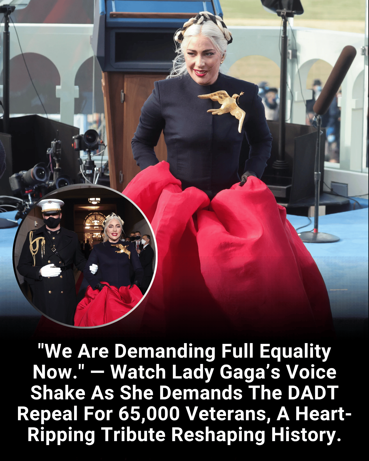 “We Are Demanding Full Equality Now.” — Watch Lady Gaga’s Voice Shake As She Demands The DADT Repeal For 65,000 Veterans, A Heart-Ripping Tribute Reshaping History.