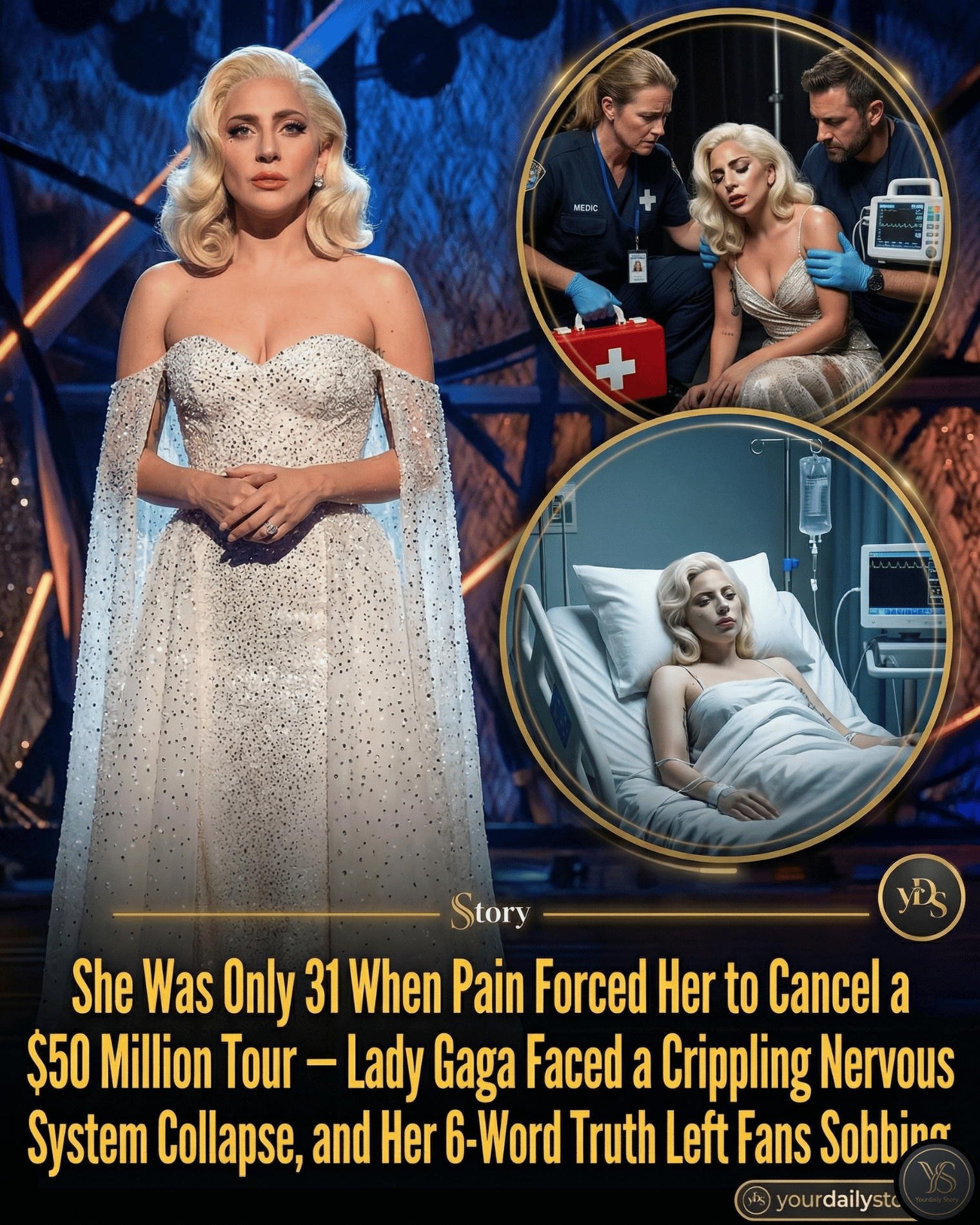 She Was Only 31 When Pain Forced Her to Cancel a $50 Million Tour — Lady Gaga Faced a Crippling Nervous System Collapse, and Her 6-Word Truth Left Fans Sobbing.