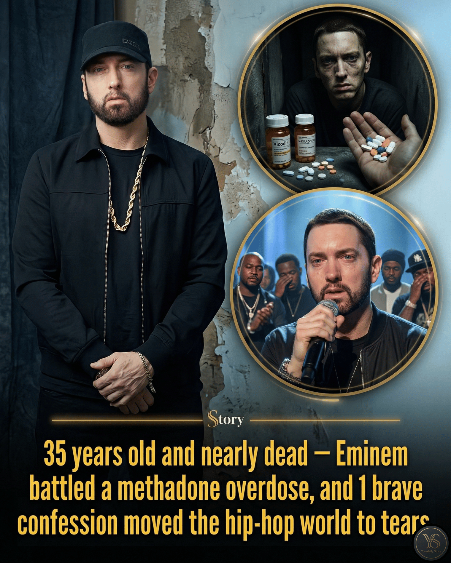 35 years old and nearly dead — Eminem battled a methadone overdose, and 1 brave confession moved the hip-hop world to tears.