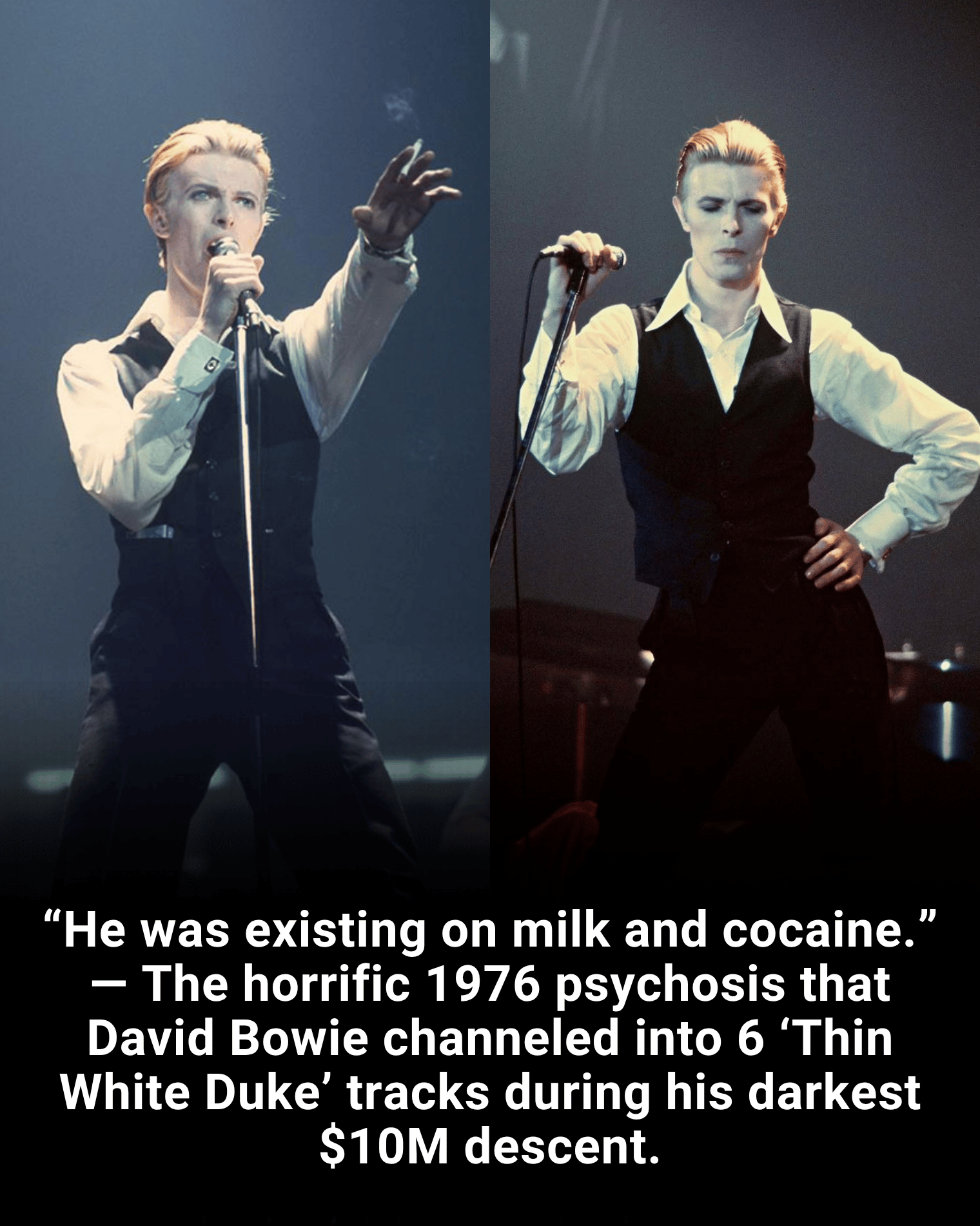 “He was existing on milk and cocaine.” — The horrific 1976 psychosis that David Bowie channeled into 6 ‘Thin White Duke’ tracks during his darkest $10M descent.