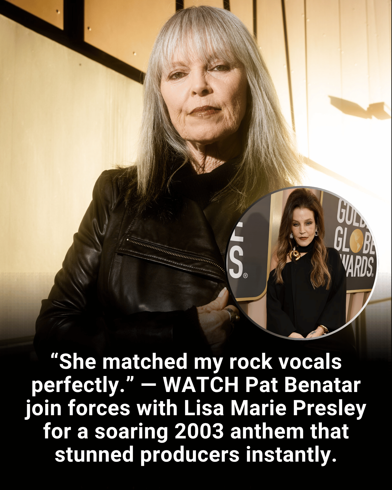 “She matched my rock vocals perfectly.” — WATCH Pat Benatar join forces with Lisa Marie Presley for a soaring 2003 anthem that stunned producers instantly.