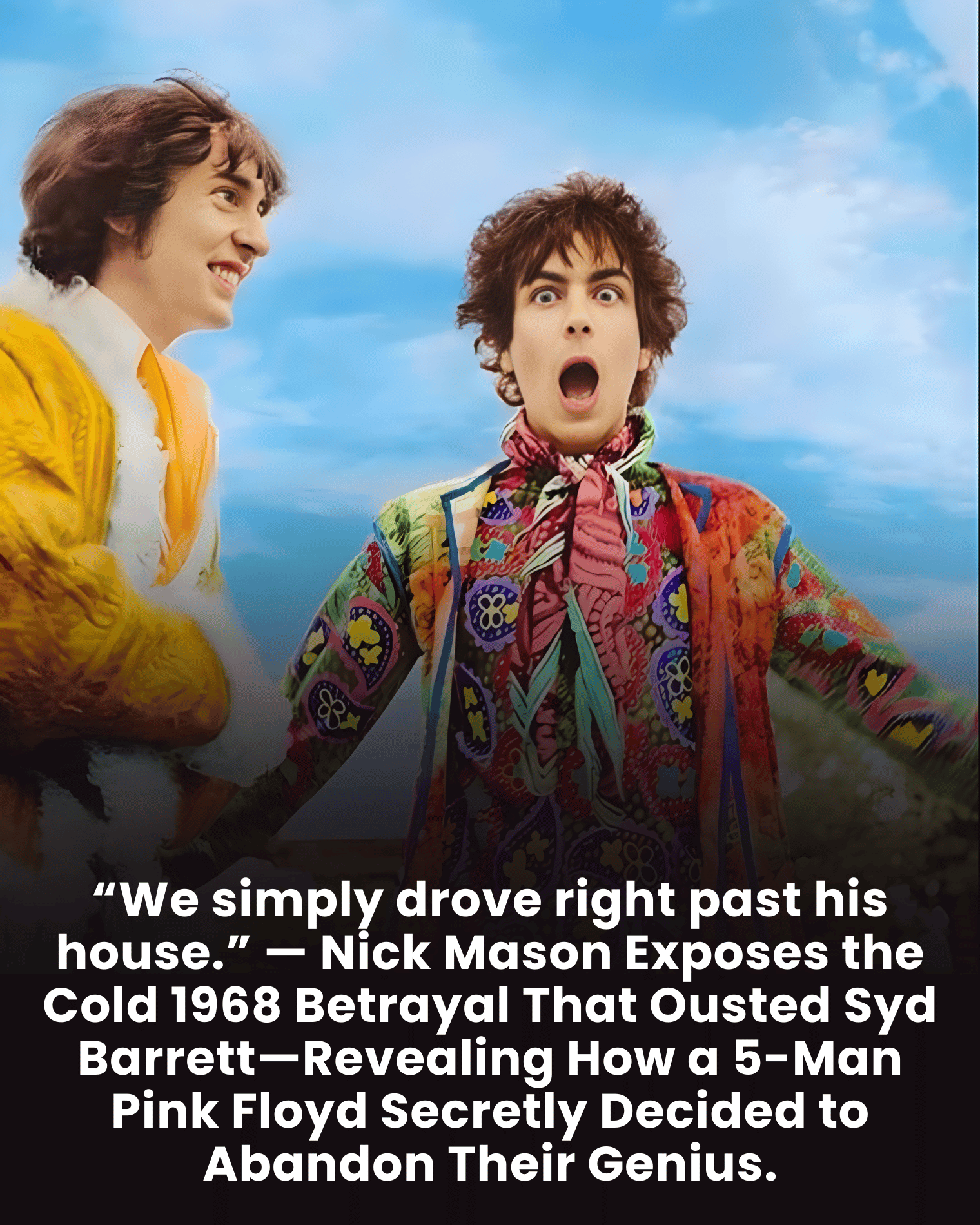“We simply drove right past his house.” — Nick Mason Exposes the Cold 1968 Betrayal That Ousted Syd Barrett—Revealing How a 5-Man Pink Floyd Secretly Decided to Abandon Their Genius.