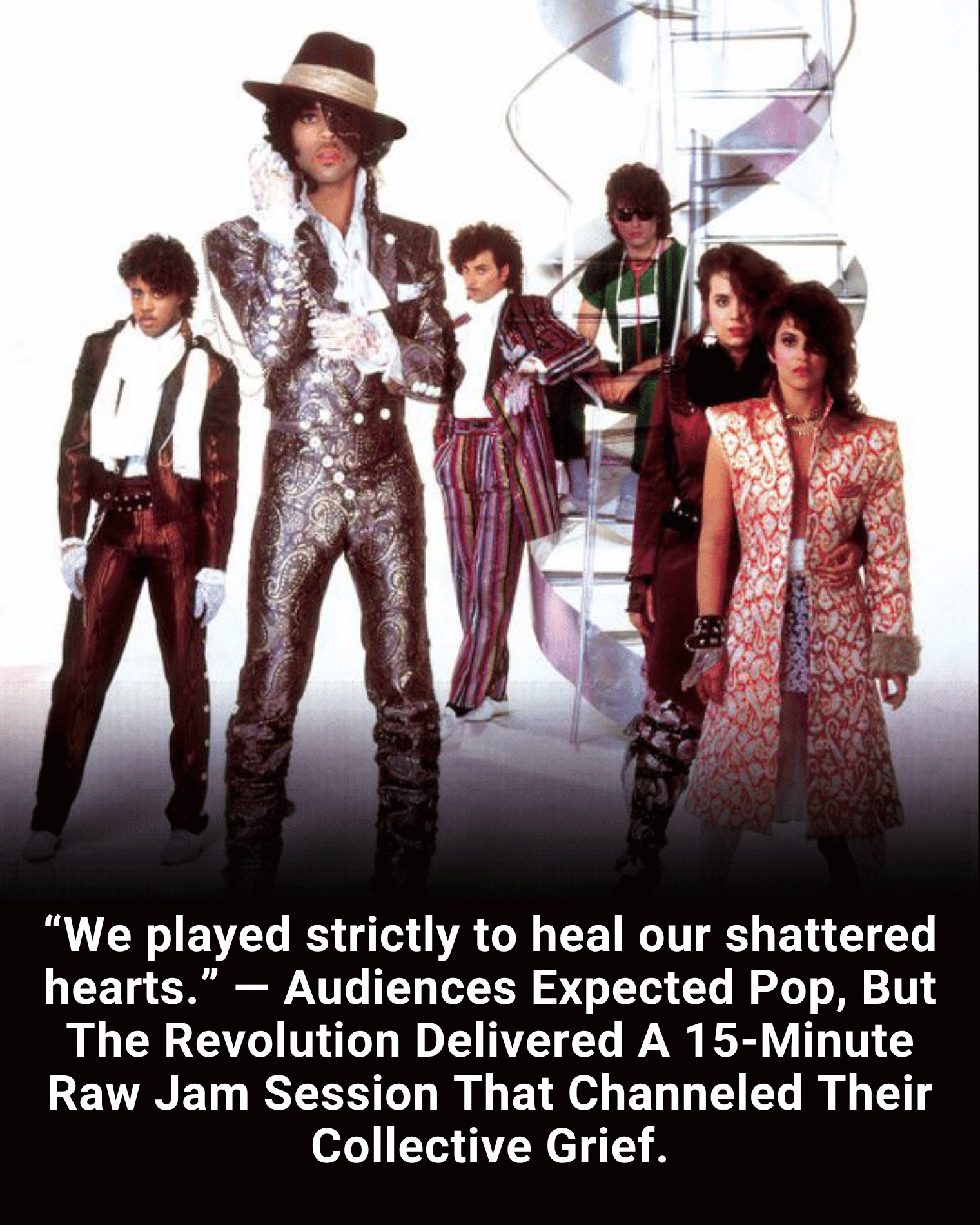“We played strictly to heal our shattered hearts.” — Audiences Expected Pop, But The Revolution Delivered A 15-Minute Raw Jam Session That Channeled Their Collective Grief.
