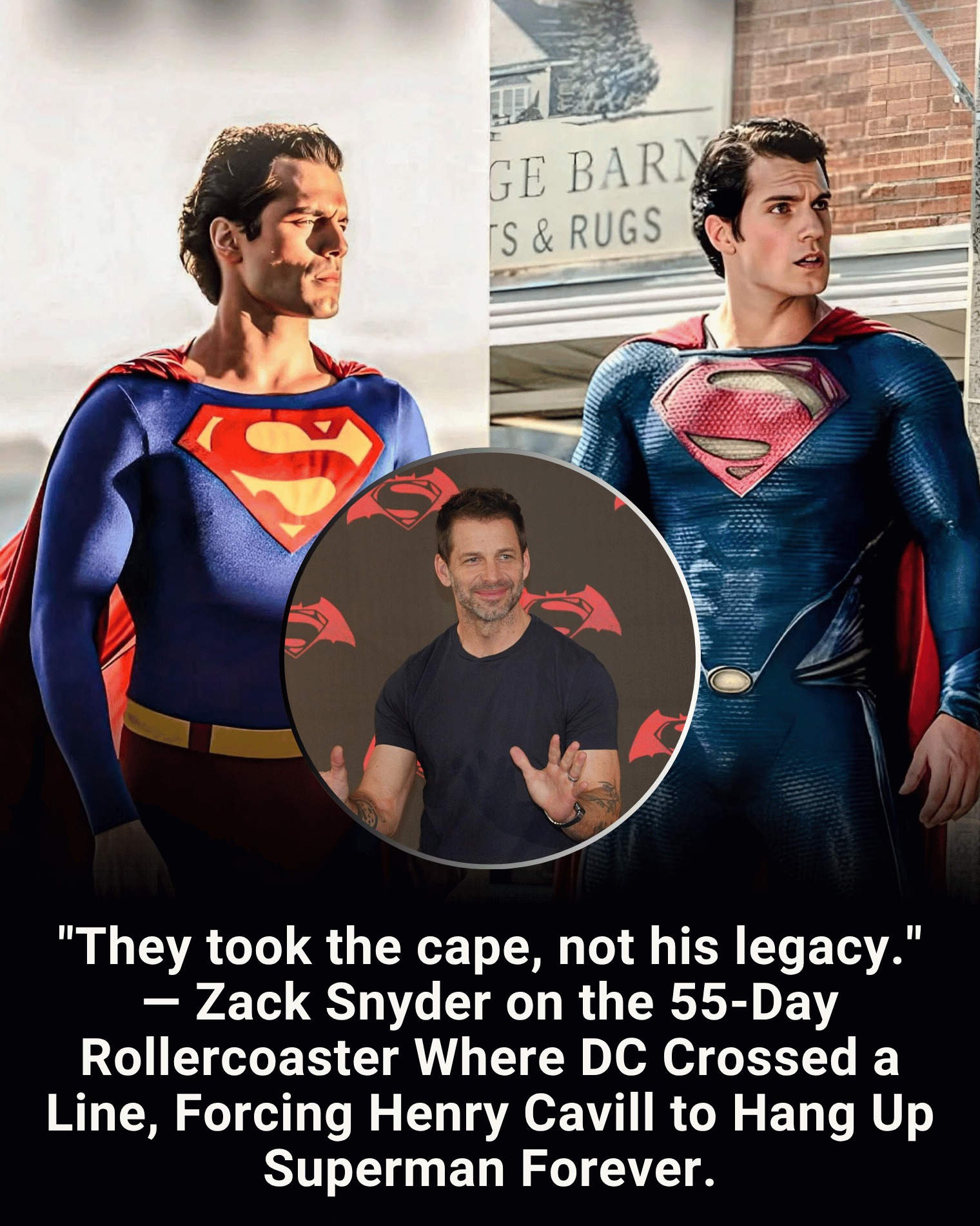 “They took the cape, not his legacy.” — Zack Snyder on the 55-Day Rollercoaster Where DC Crossed a Line, Forcing Henry Cavill to Hang Up Superman Forever.