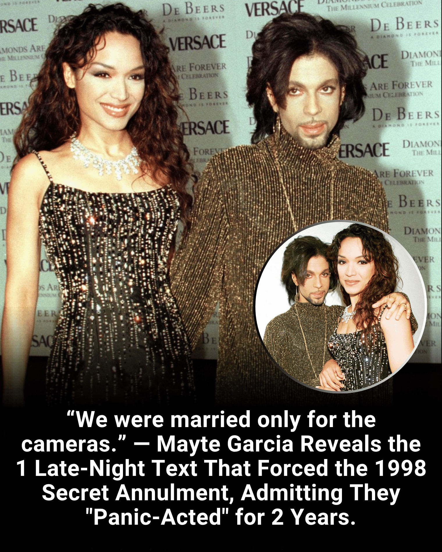 “We were married only for the cameras.” — Mayte Garcia Reveals the 1 Late-Night Text That Forced the 1998 Secret Annulment, Admitting They “Panic-Acted” for 2 Years.
