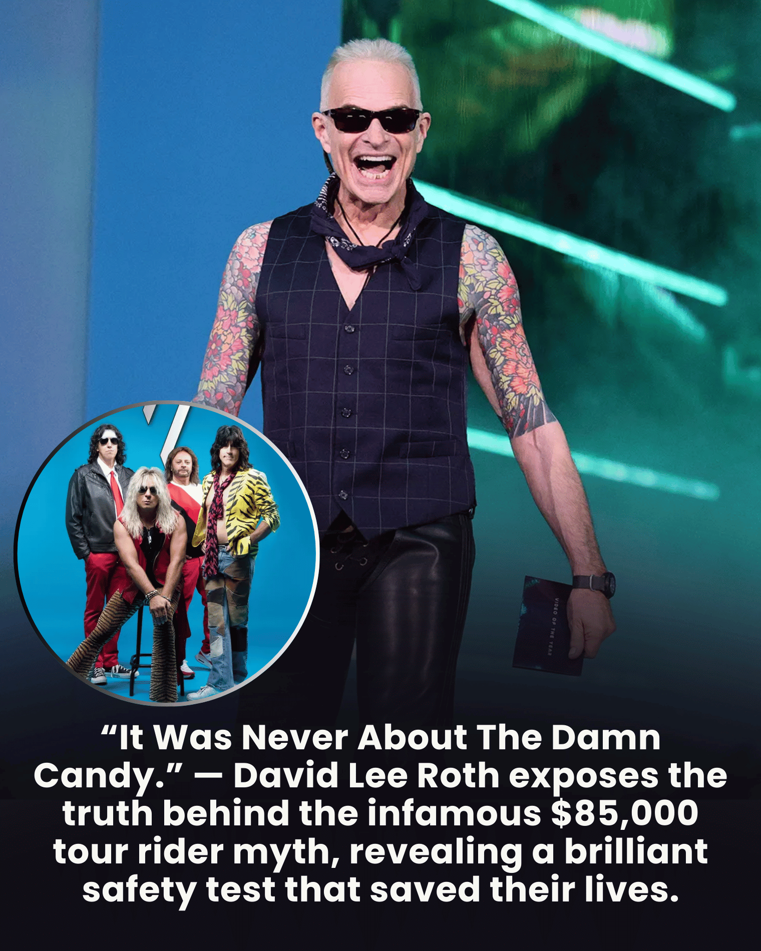 “It Was Never About The Damn Candy.” — David Lee Roth exposes the truth behind the infamous $85,000 tour rider myth, revealing a brilliant safety test that saved their lives.