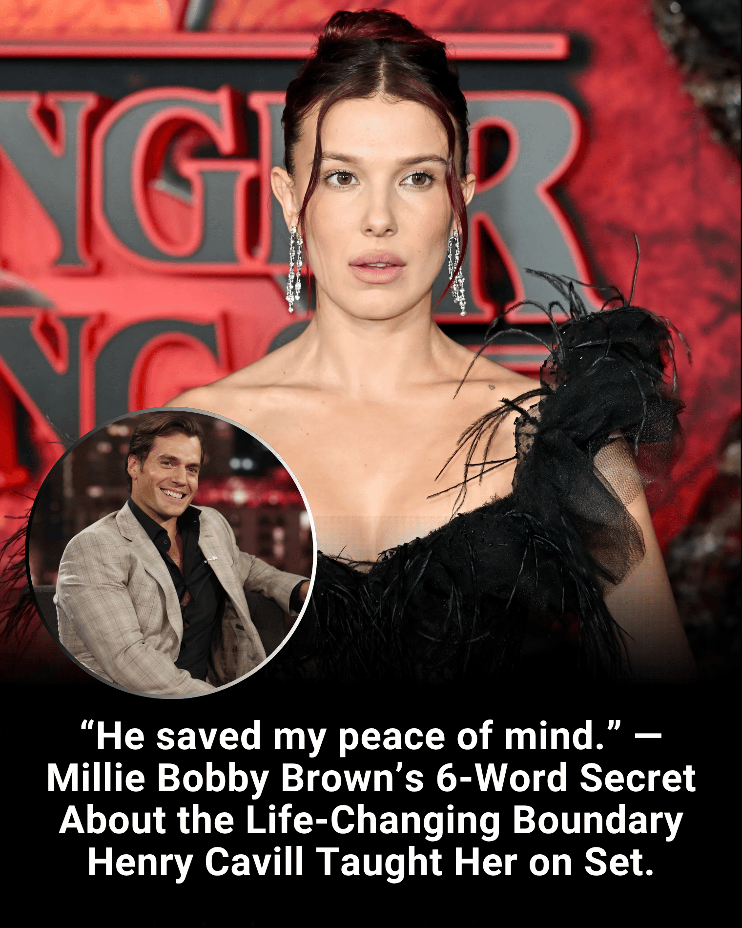 “He saved my peace of mind.” — Millie Bobby Brown’s 6-Word Secret About the Life-Changing Boundary Henry Cavill Taught Her on Set.