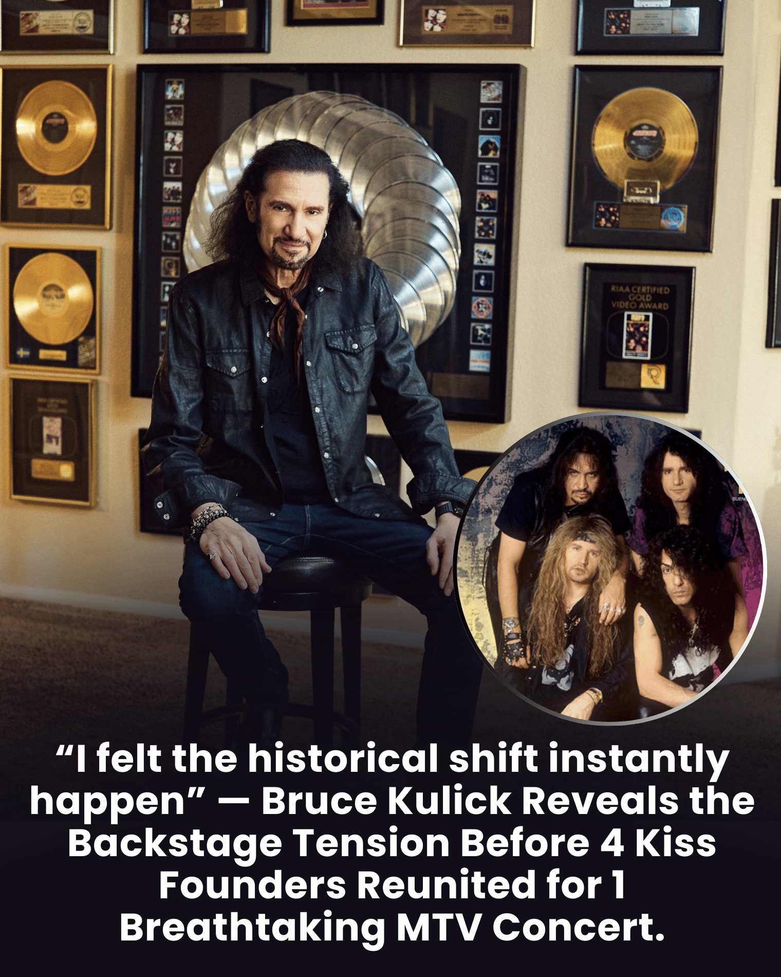 “I felt the historical shift instantly happen” — Bruce Kulick Reveals the Backstage Tension Before 4 Kiss Founders Reunited for 1 Breathtaking MTV Concert.