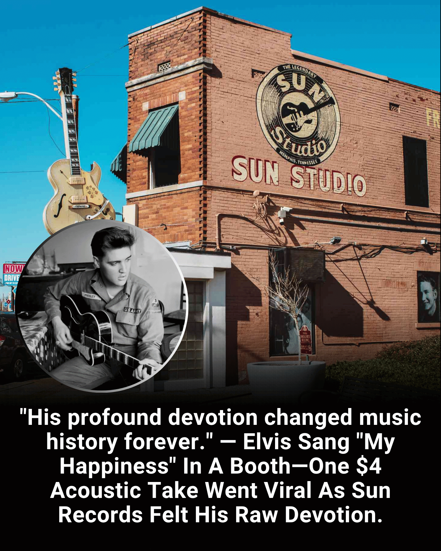 “His profound devotion changed music history forever.” — Elvis Sang “My Happiness” In A Booth—One $4 Acoustic Take Went Viral As Sun Records Felt His Raw Devotion.