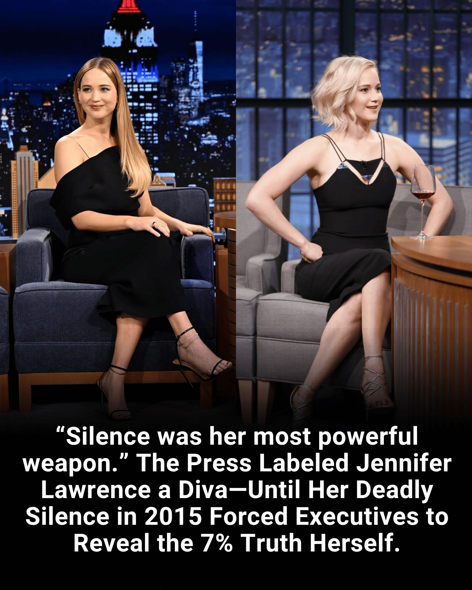 “Silence was her most powerful weapon.” The Press Labeled Jennifer Lawrence a Diva—Until Her Deadly Silence in 2015 Forced Executives to Reveal the 7% Truth Herself.