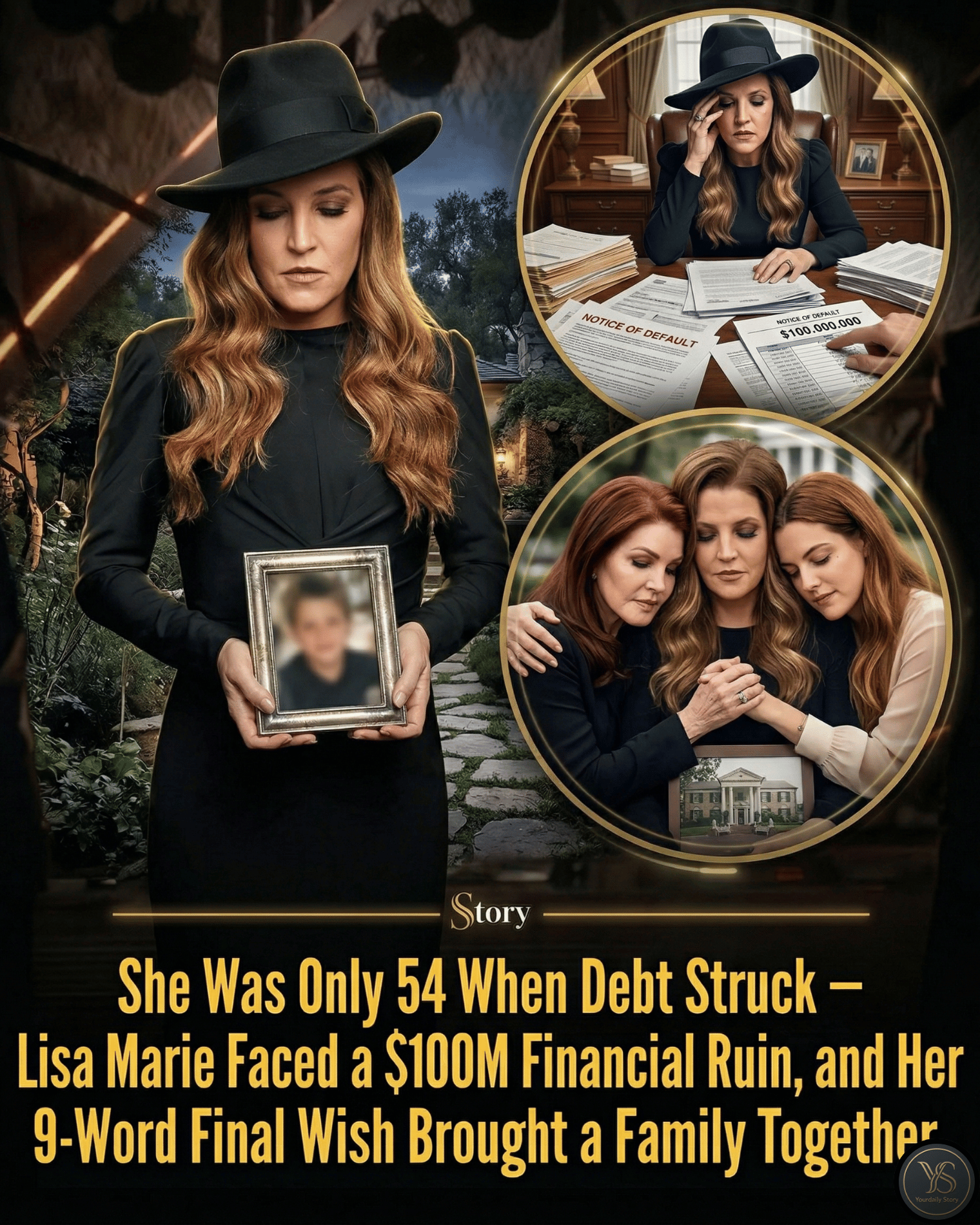 She Was Only 54 When Debt Struck — Lisa Marie Faced a $100M Financial Ruin, and Her 9-Word Final Wish Brought a Family Together.