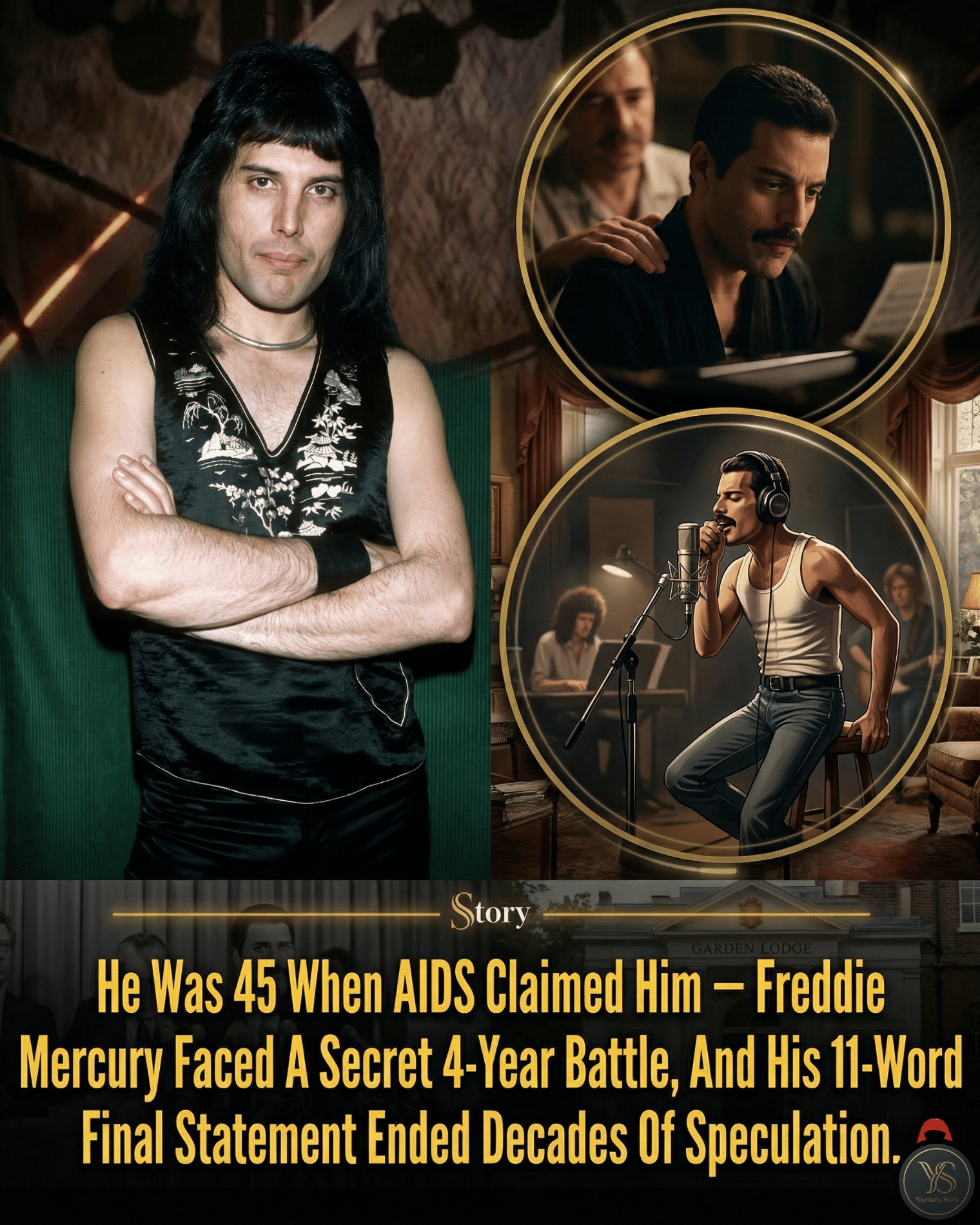 He Was 45 When AIDS Claimed Him — Freddie Mercury Faced A Secret 4-Year Battle, And His 11-Word Final Statement Ended Decades Of Speculation.