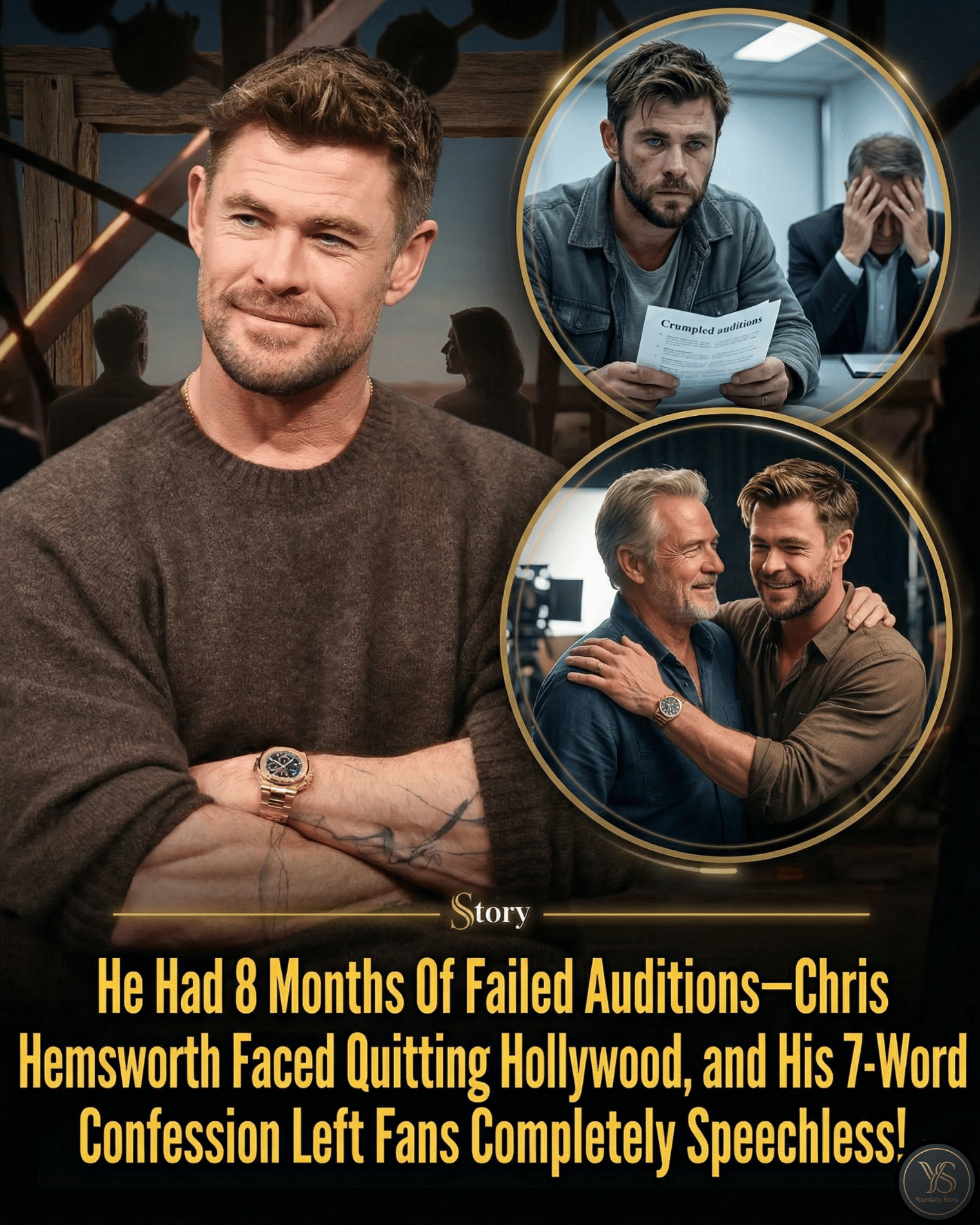 He Had 8 Months Of Failed Auditions—Chris Hemsworth Faced Quitting Hollywood, and His 7-Word Confession Left Fans Completely Speechless!