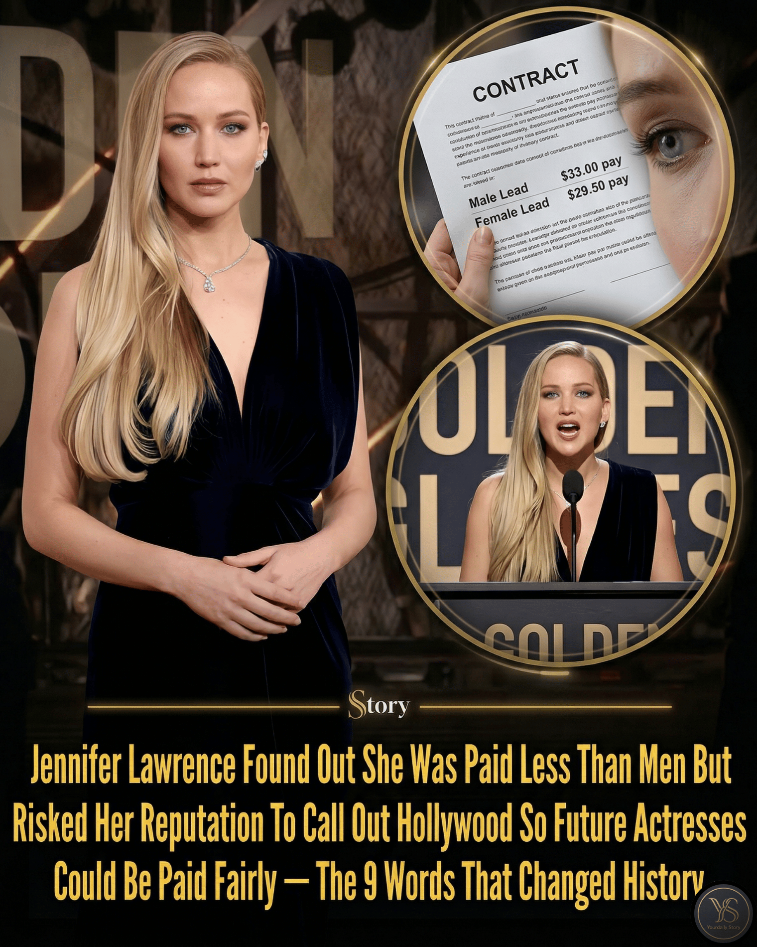 Jennifer Lawrence Found Out She Was Paid Less Than Men But Risked Her Reputation To Call Out Hollywood So Future Actresses Could Be Paid Fairly — The 9 Words That Changed History.