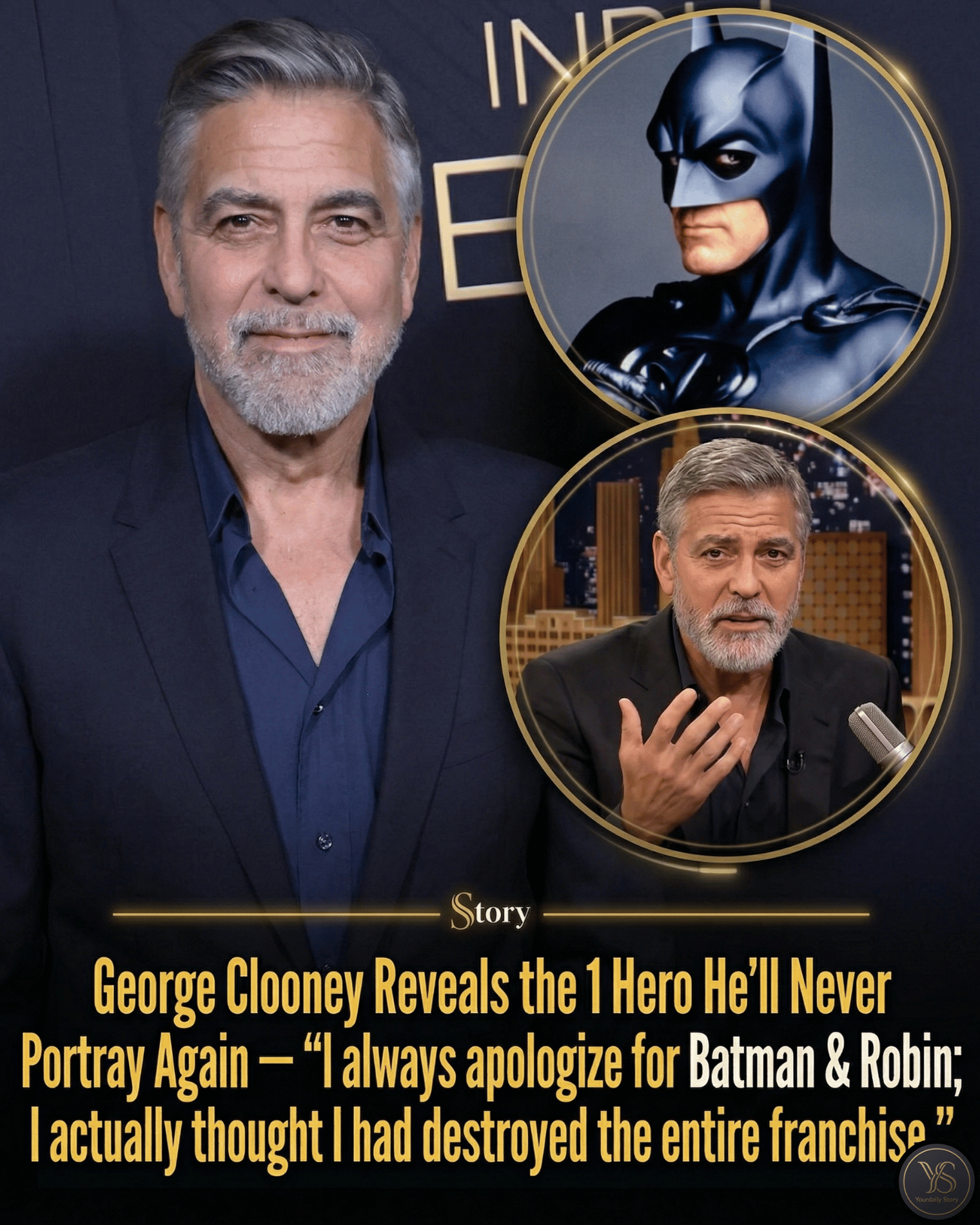George Clooney Reveals the 1 Hero He’ll Never Portray Again — “I always apologize for Batman & Robin; I actually thought I had destroyed the entire franchise.”