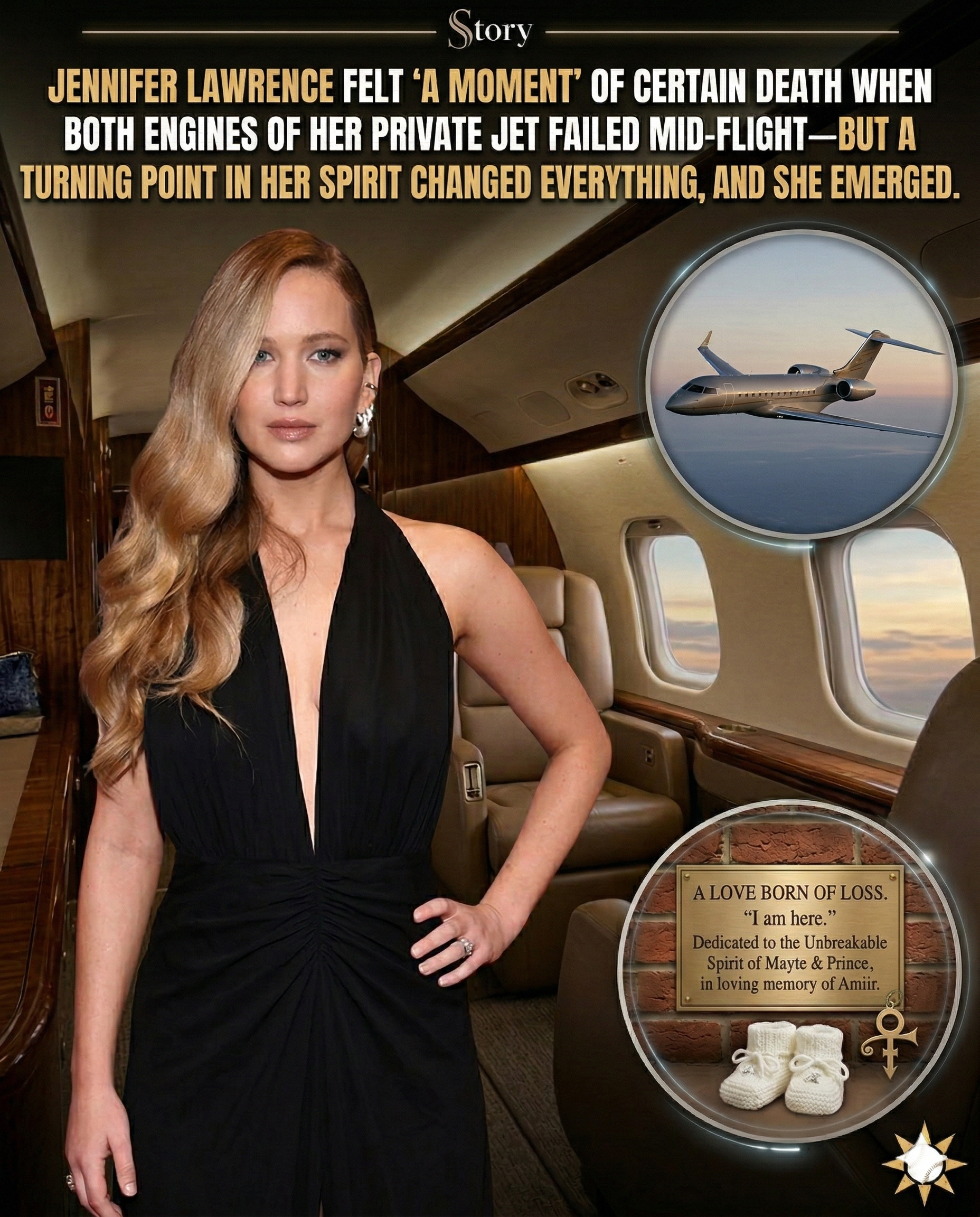 Jennifer Lawrence felt “a moment” of certain death when both engines of her private jet failed mid-flight—but a turning point in her spirit changed everything, and she emerged.