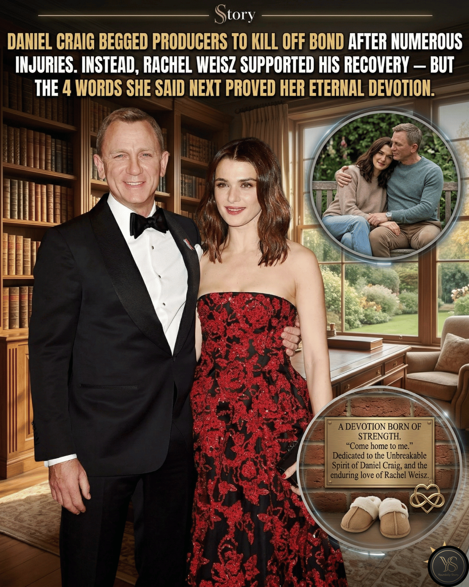 Daniel Craig Begged Producers To Kill Off Bond After Numerous Injuries. Instead, Rachel Weisz Supported His Recovery — But The 4 Words She Said Next Proved Her Eternal Devotion.
