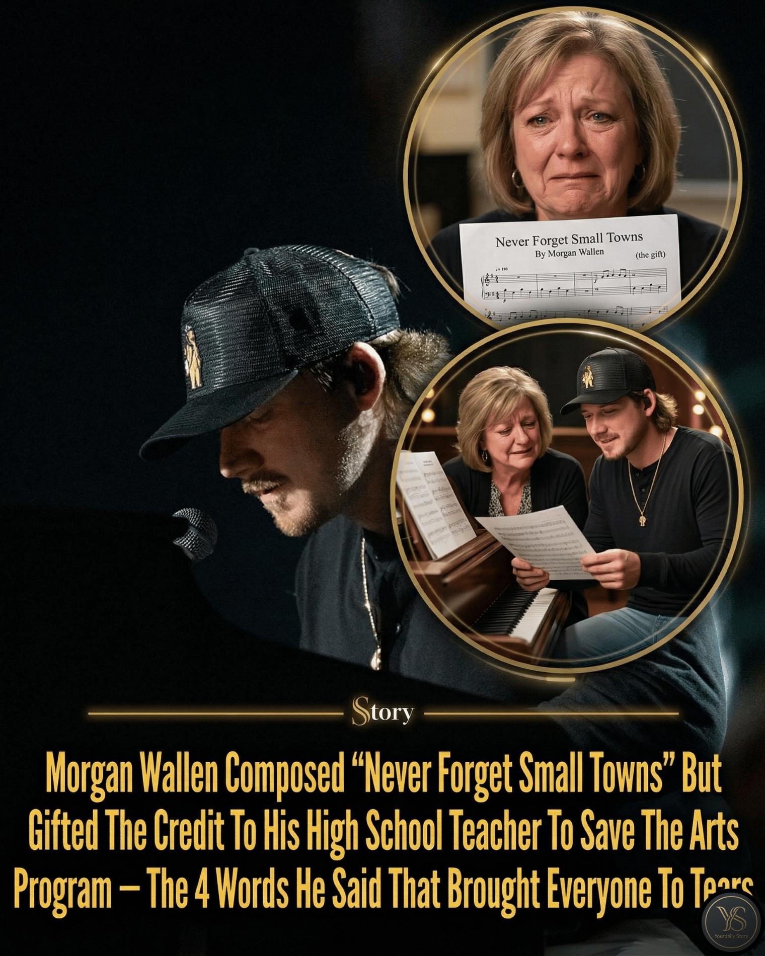 Morgan Wallen Composed “Never Forget Small Towns” But Gifted The Credit To His High School Teacher To Save The Arts Program — The 4 Words He Said That Brought Everyone To Tears