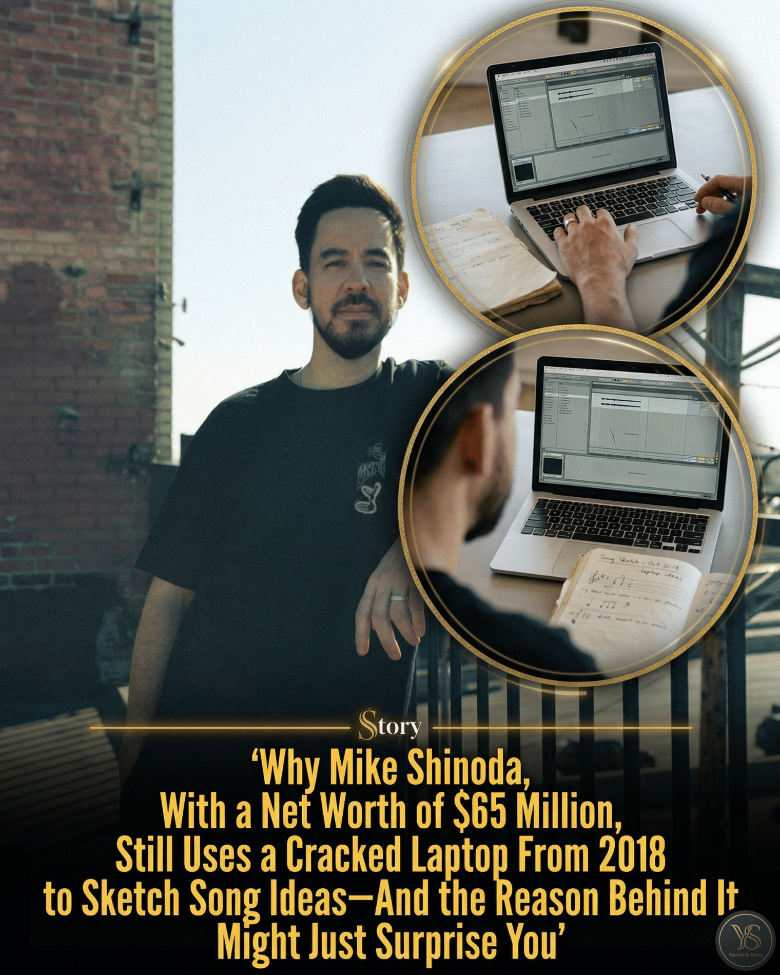 Why Mike Shinoda, With a Net Worth of $65 Million, Still Uses a Cracked Laptop From 2018 to Sketch Song Ideas—And the Reason Behind It Might Just Surprise You