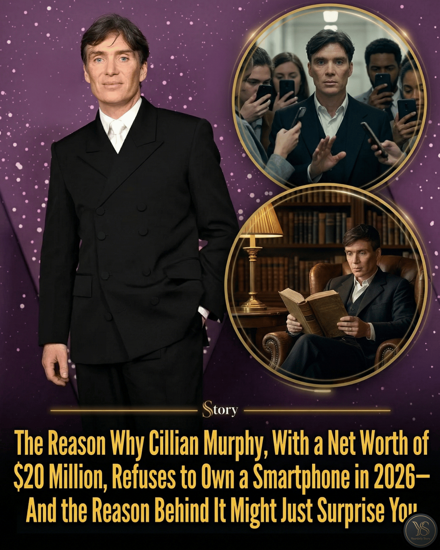 The Reason Why Cillian Murphy, With a Net Worth of $20 Million, Refuses to Own a Smartphone in 2026—And the Reason Behind It Might Just Surprise You