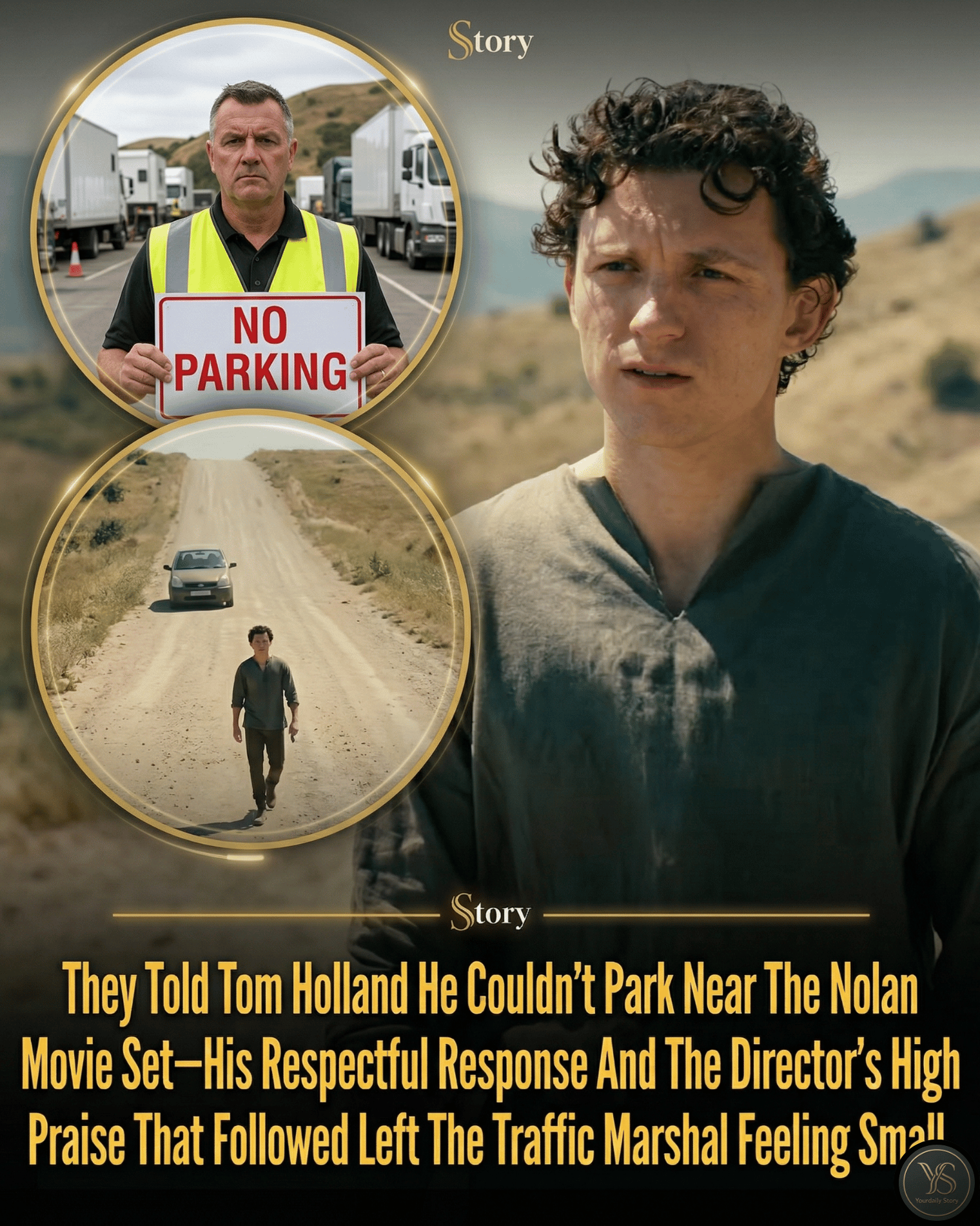 They Told Tom Holland He Couldn’t Park Near The Nolan Movie Set—His Respectful Response And The Director’s High Praise That Followed Left The Traffic Marshal Feeling Small.