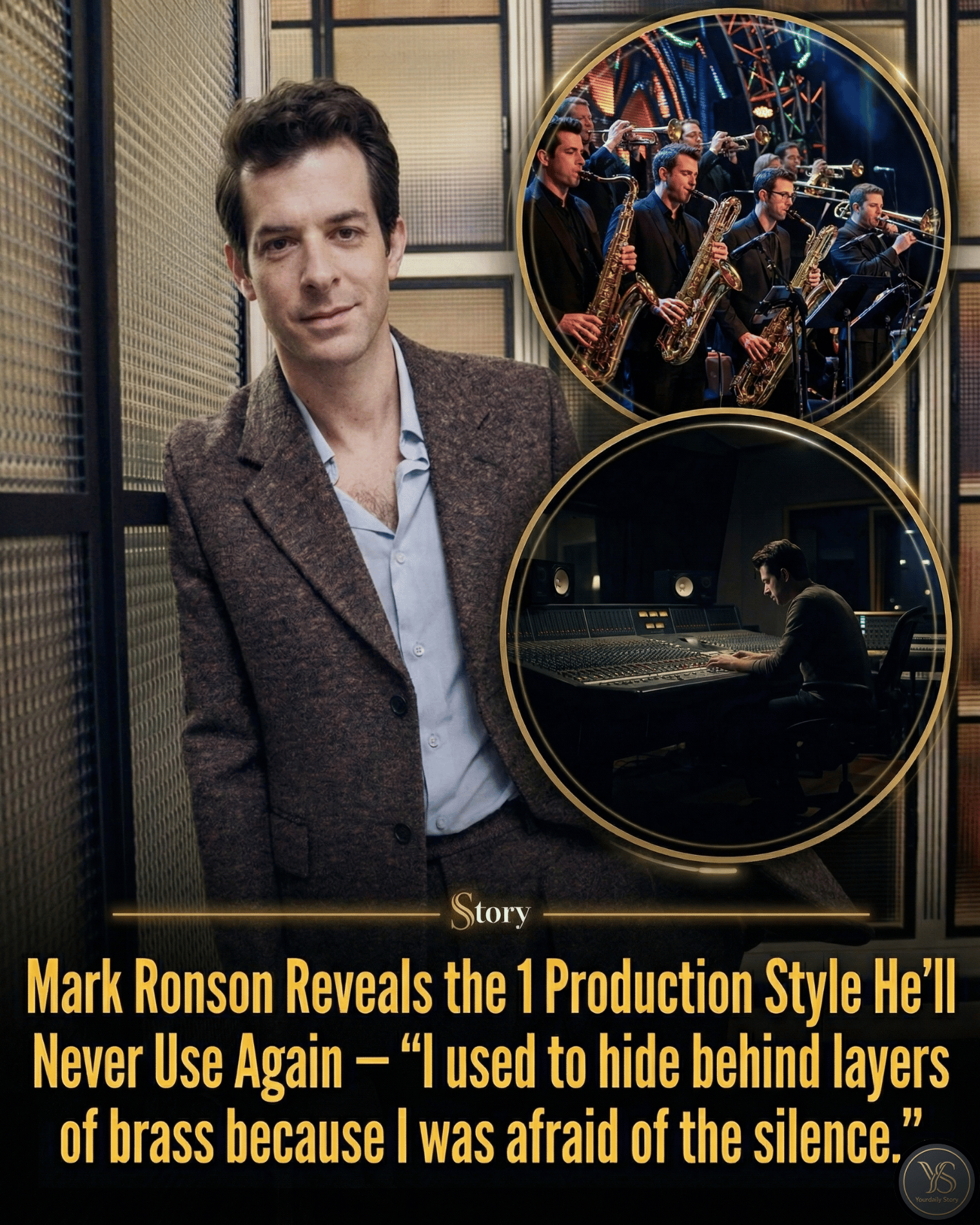 Mark Ronson Reveals the 1 Production Style He’ll Never Use Again — “I used to hide behind layers of brass because I was afraid of the silence.”