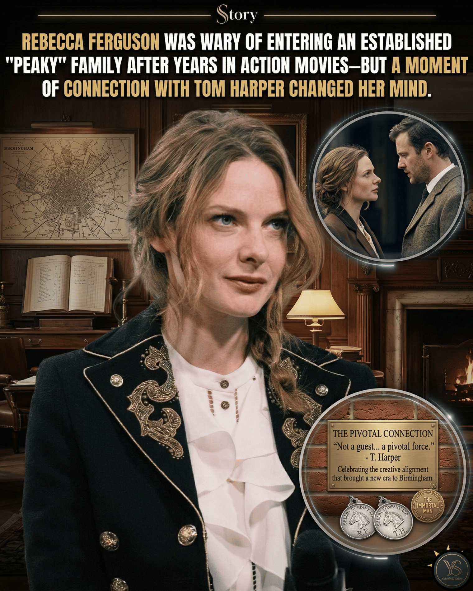 Rebecca Ferguson was wary of entering an established “Peaky” family after years in action movies—but a moment of connection with Tom Harper changed her mind.