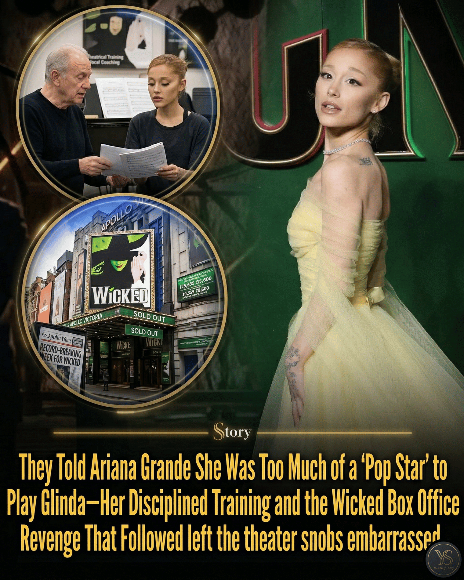 They Told Ariana Grande She Was Too Much of a ‘Pop Star’ to Play Glinda—Her Disciplined Training and the Wicked Box Office Revenge That Followed left the theater snobs embarrassed.