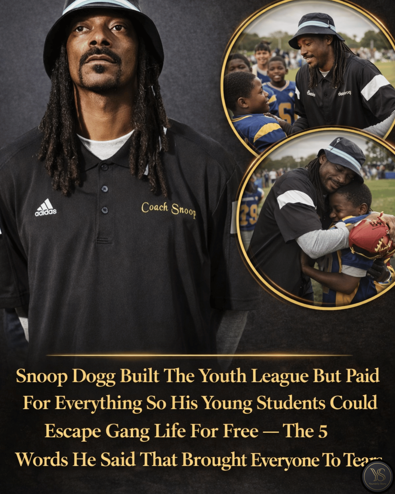 Snoop Dogg Built The Youth League But Paid For Everything So His Young N***as Could Escape Gang Life For Free — The 5 Words He Said That Brought Everyone To Tears.