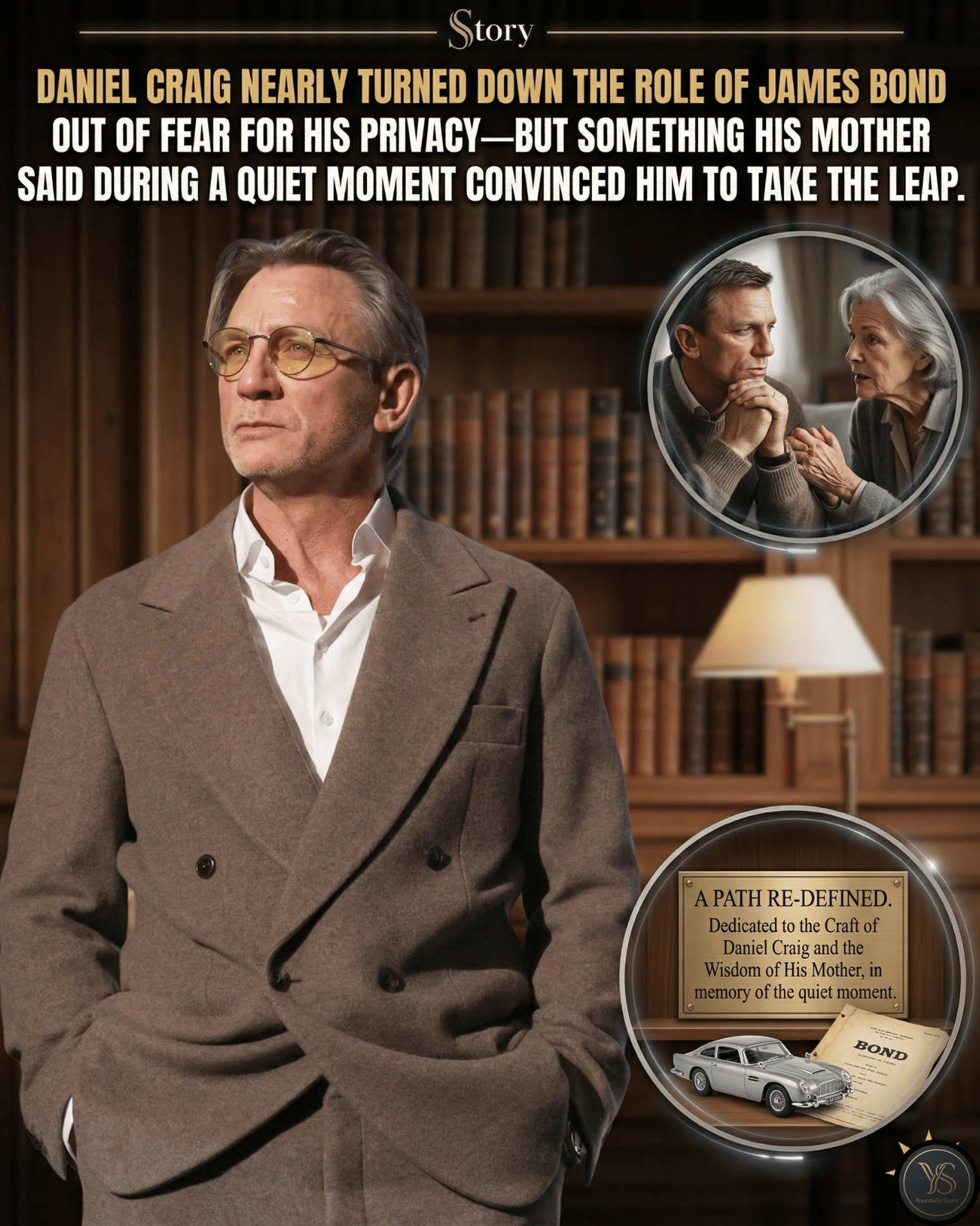 Daniel Craig Nearly Turned Down The Role Of James Bond Out Of Fear For His Privacy—But Something His Mother Said During A Quiet Moment Convinced Him To Take The Leap.