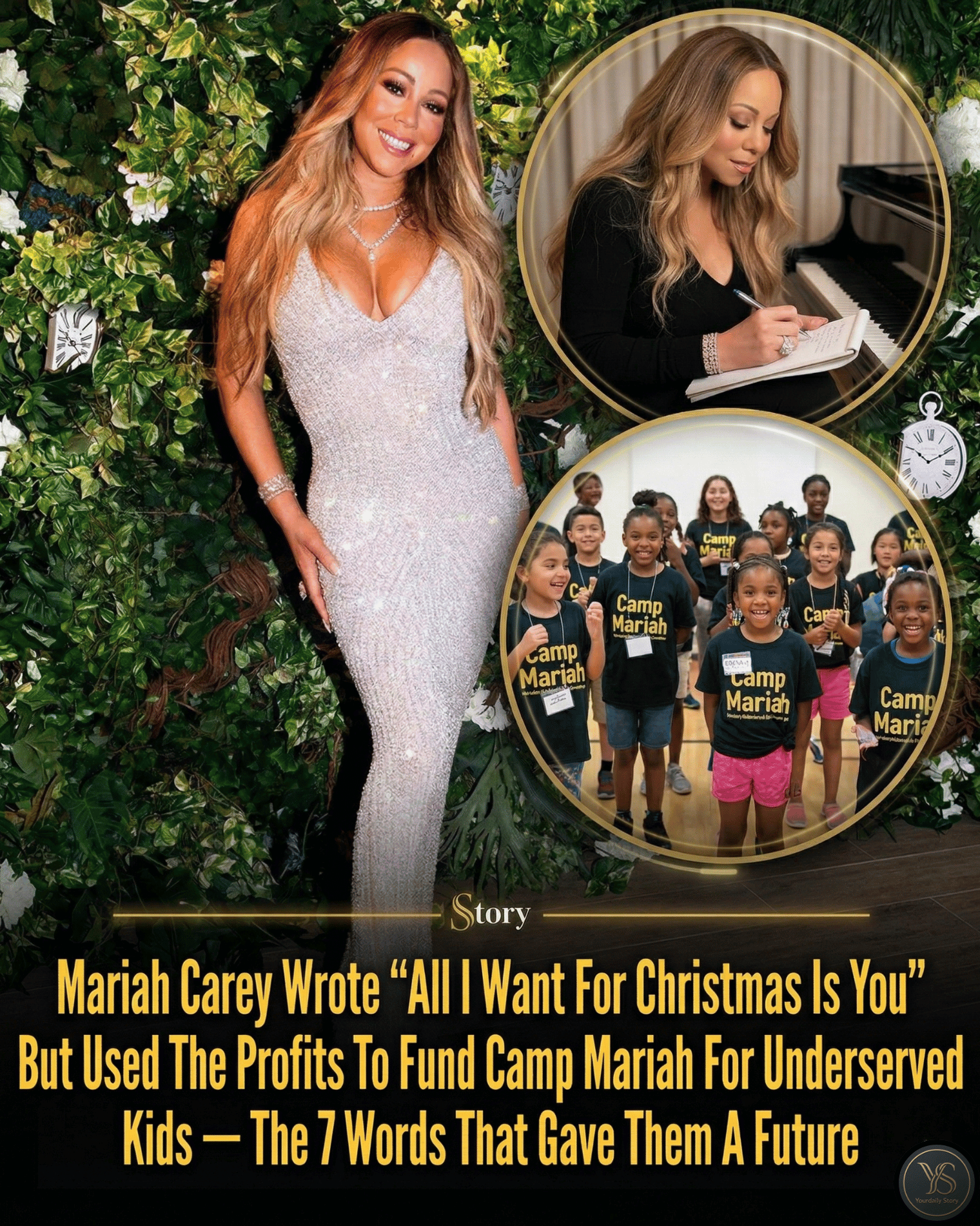 Mariah Carey Wrote “All I Want For Christmas Is You” But Used The Profits To Fund Camp Mariah For Underserved Kids — The 7 Words That Gave Them A Future