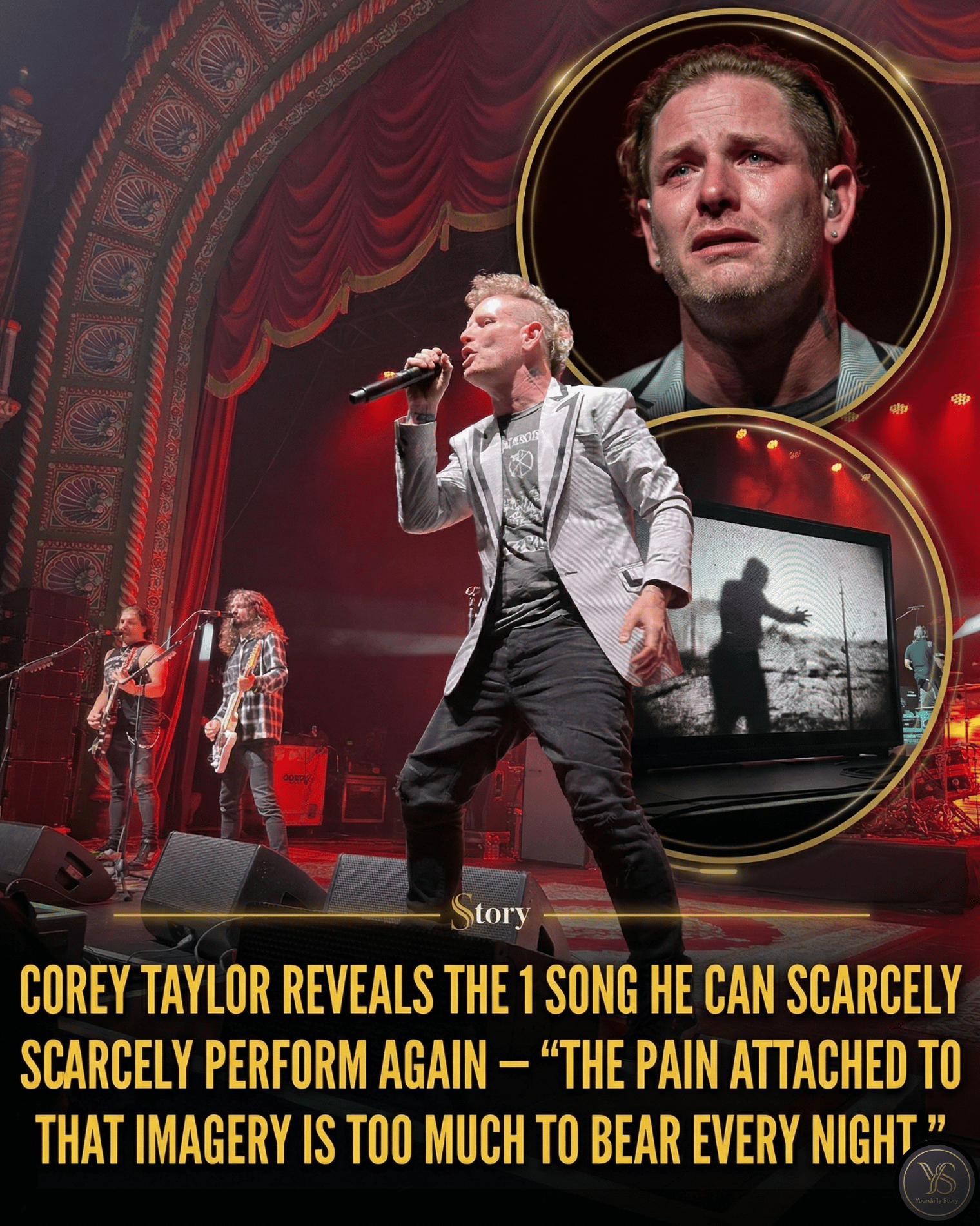 Corey Taylor Reveals the 1 Song He Can Scarcely Perform Again — “The pain attached to that imagery is too much to bear every night.”
