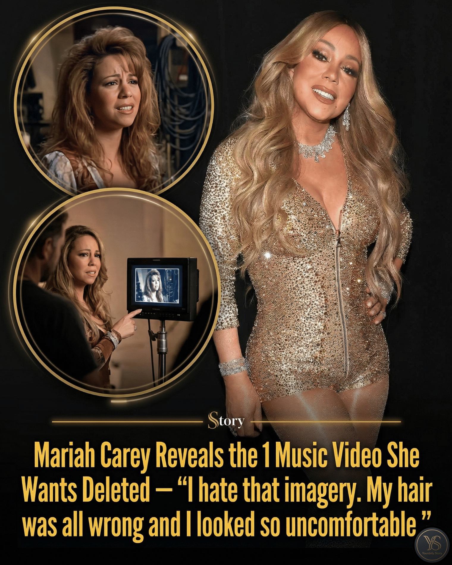 Mariah Carey Reveals the 1 Music Video She Wants Deleted — “I hate that imagery. My hair was all wrong and I looked so uncomfortable.”