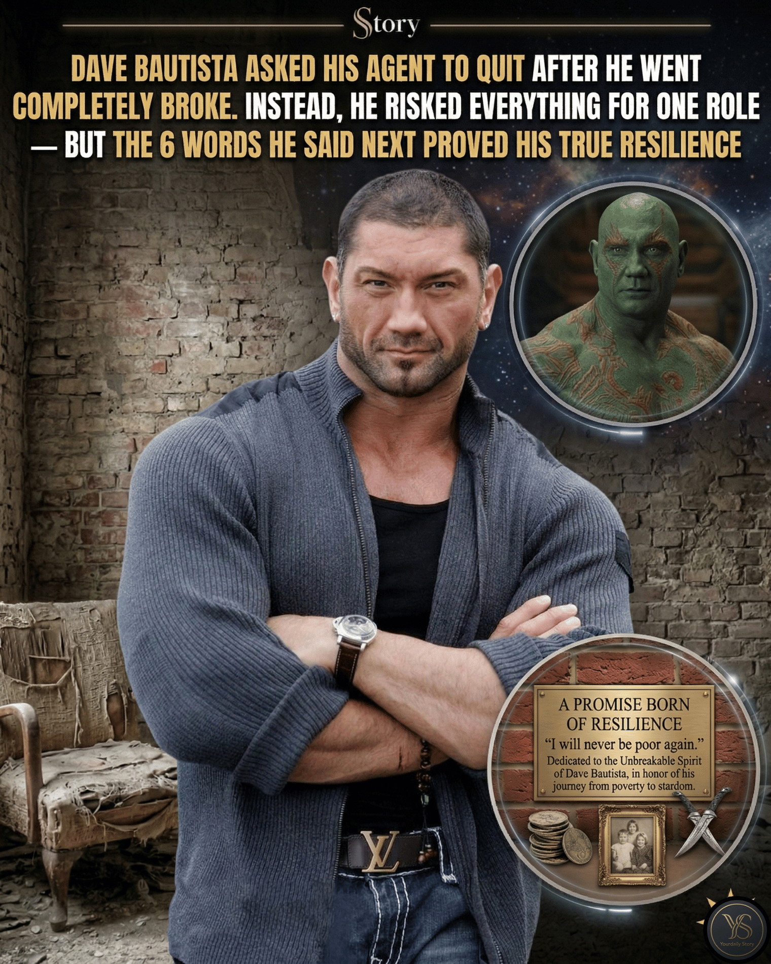 Dave Bautista Asked His Agent To Quit After He Went Completely Broke. Instead, He Risked Everything For One Role — But The 6 Words He Said Next Proved His True Resilience