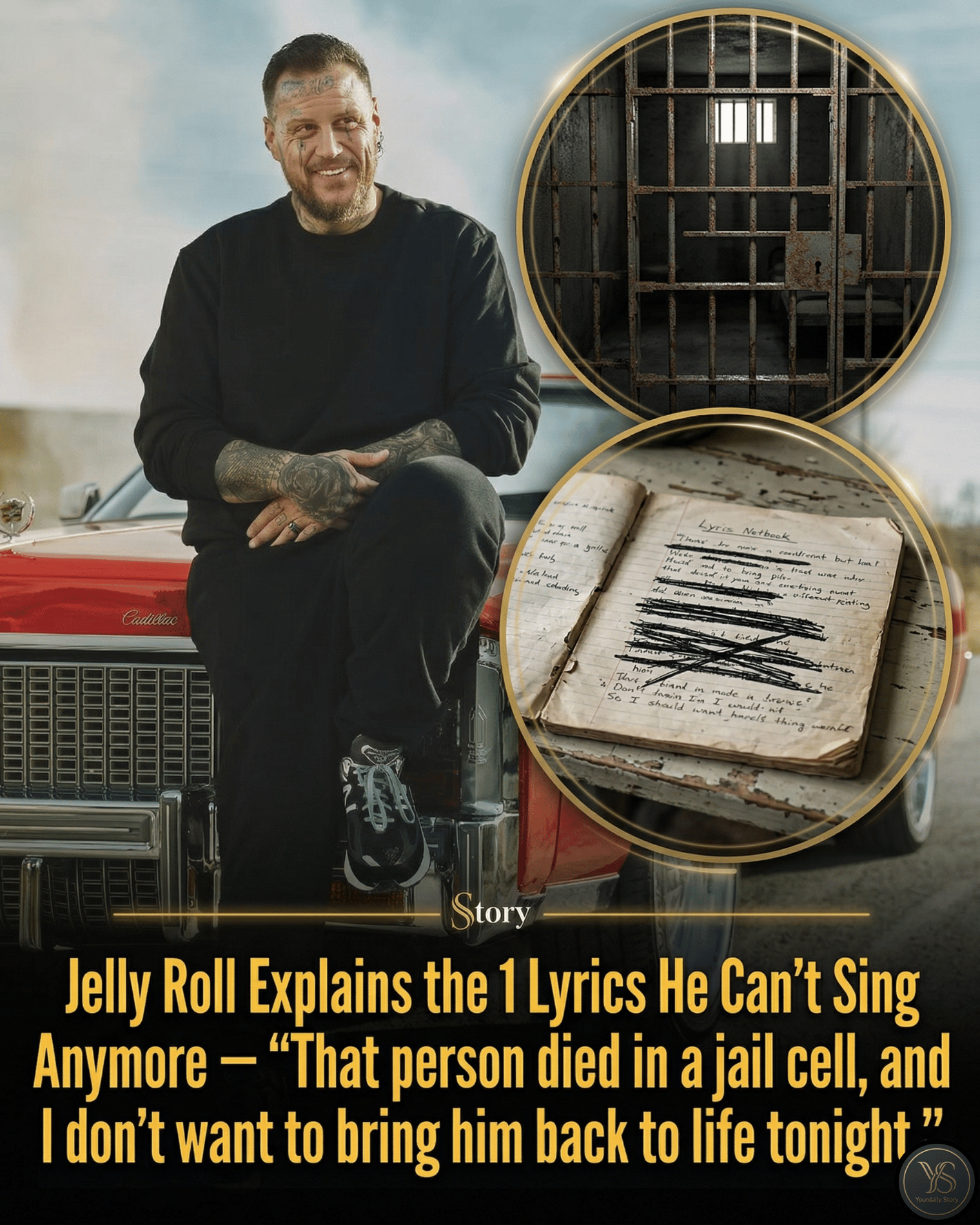 Jelly Roll Explains the 1 Lyrics He Can’t Sing Anymore — “That person died in a jail cell, and I don’t want to bring him back to life tonight.”