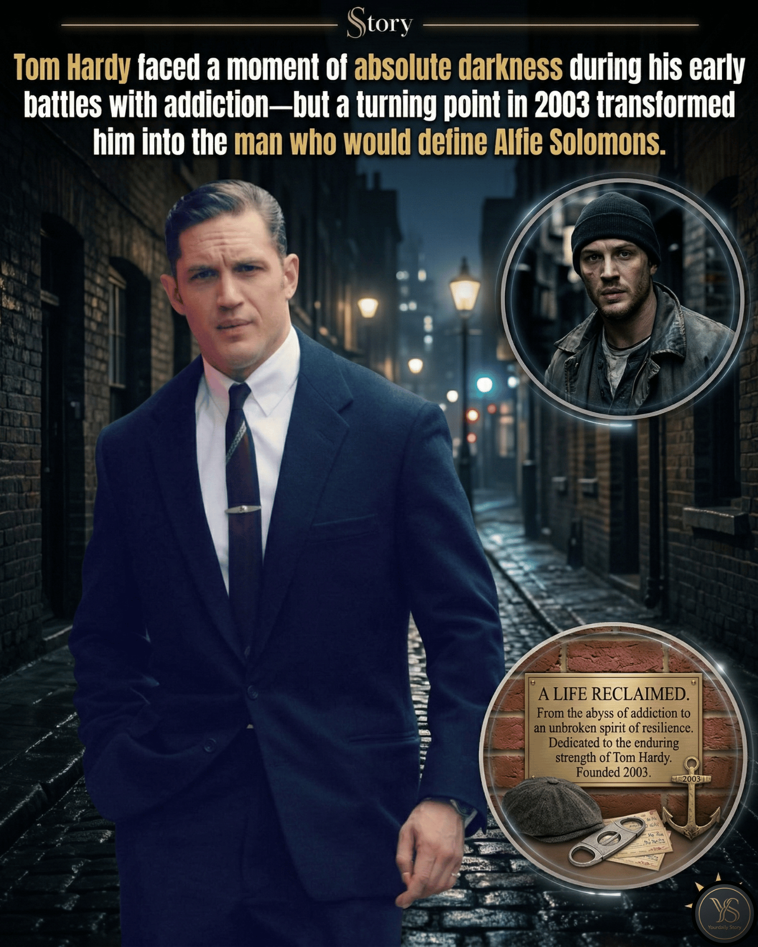 Tom Hardy faced a moment of absolute darkness during his early battles with addiction—but a turning point in 2003 transformed him into the man who would define Alfie Solomons.