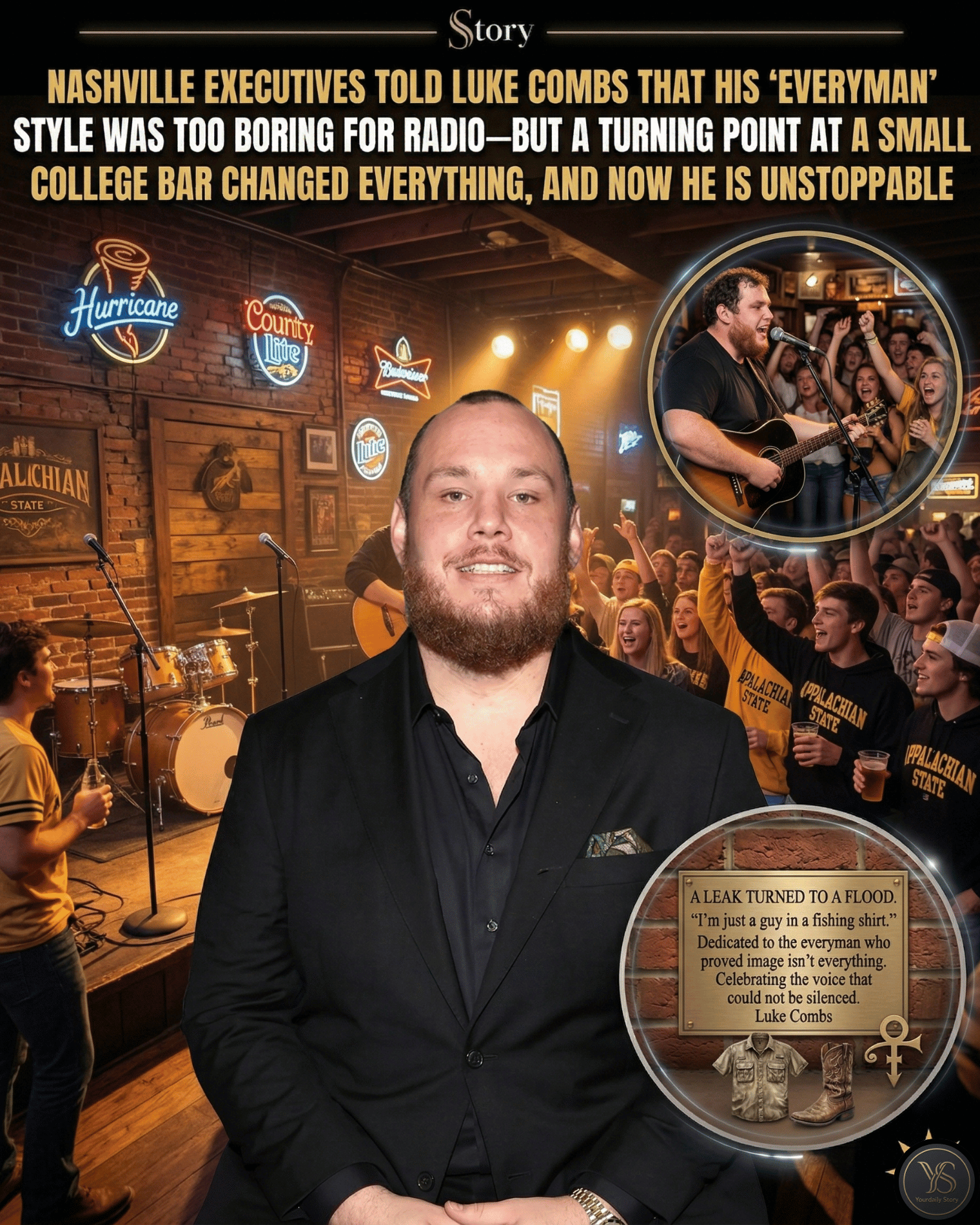 Nashville Executives Told Luke Combs That His “Everyman” Style Was Too Boring For Radio—But A Turning Point At A Small College Bar Changed Everything, And Now He Is Unstoppable