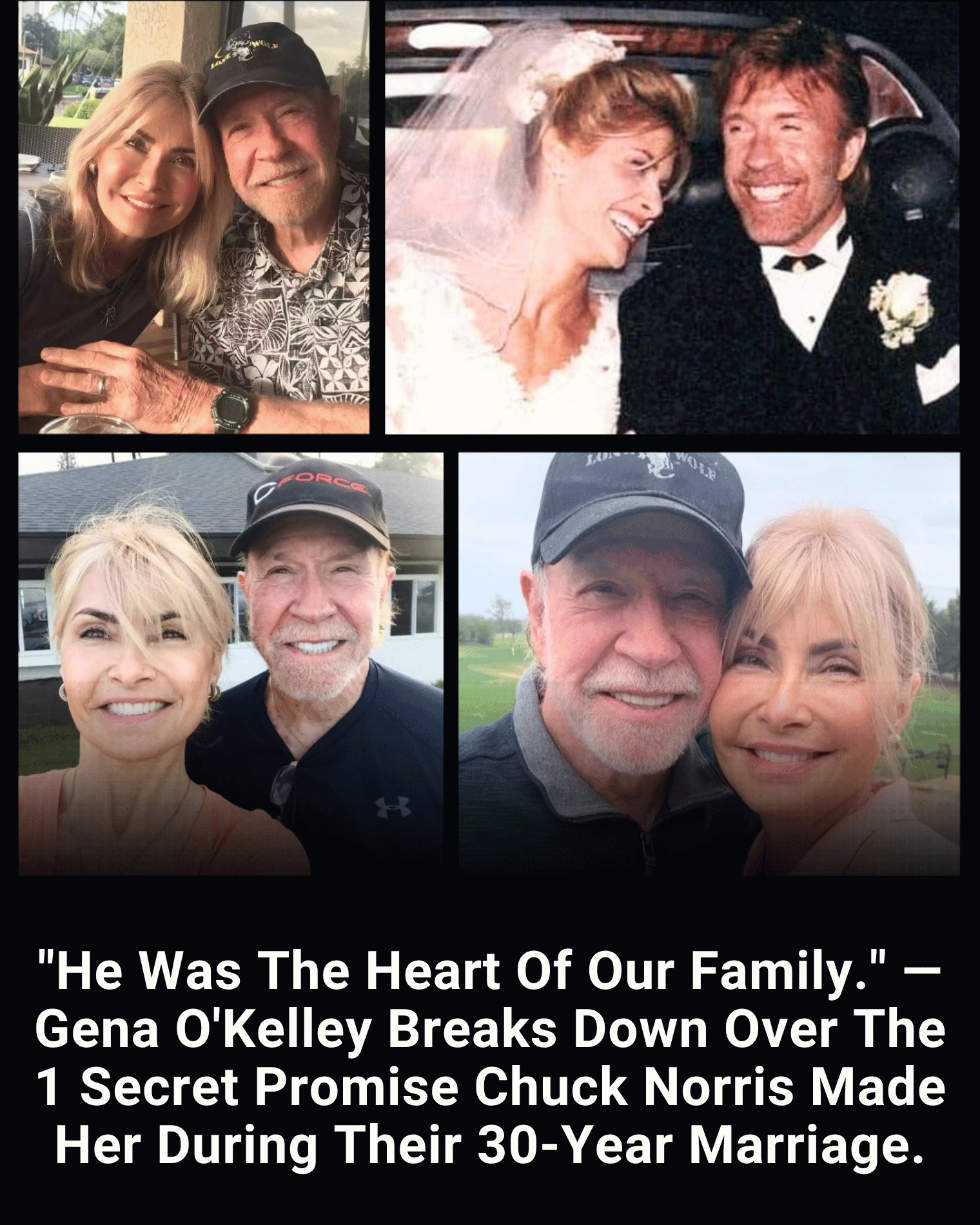 “He Was The Heart Of Our Family.” — Gena O’Kelley Breaks Down Over The 1 Secret Promise Chuck Norris Made Her During Their 30-Year Marriage.