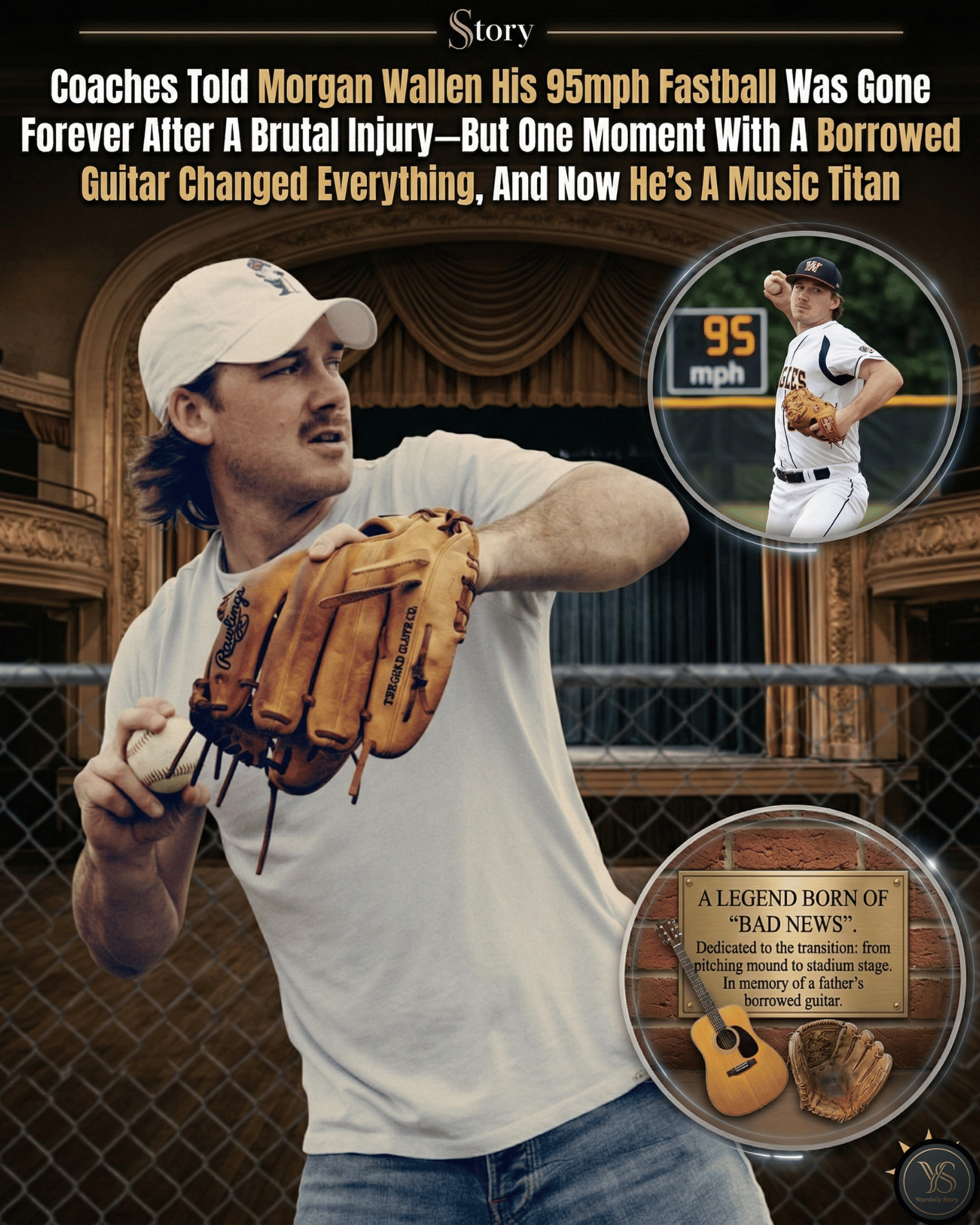 Coaches Told Morgan Wallen His 95mph Fastball Was Gone Forever After A Brutal Injury—But One Moment With A Borrowed Guitar Changed Everything, And Now He’s A Music Titan