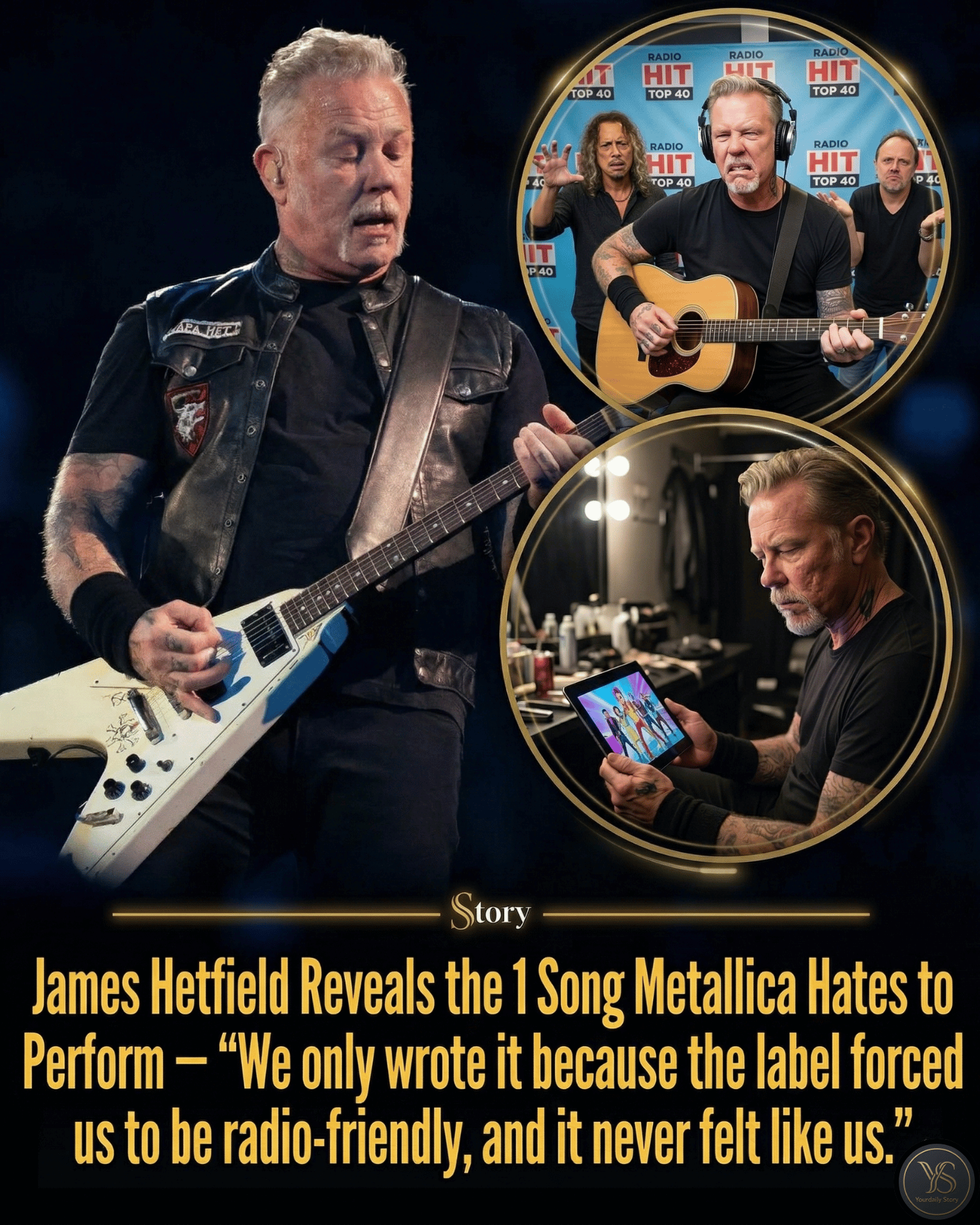 James Hetfield Reveals the 1 Song Metallica Hates to Perform — “We only wrote it because the label forced us to be radio-friendly, and it never felt like us.”