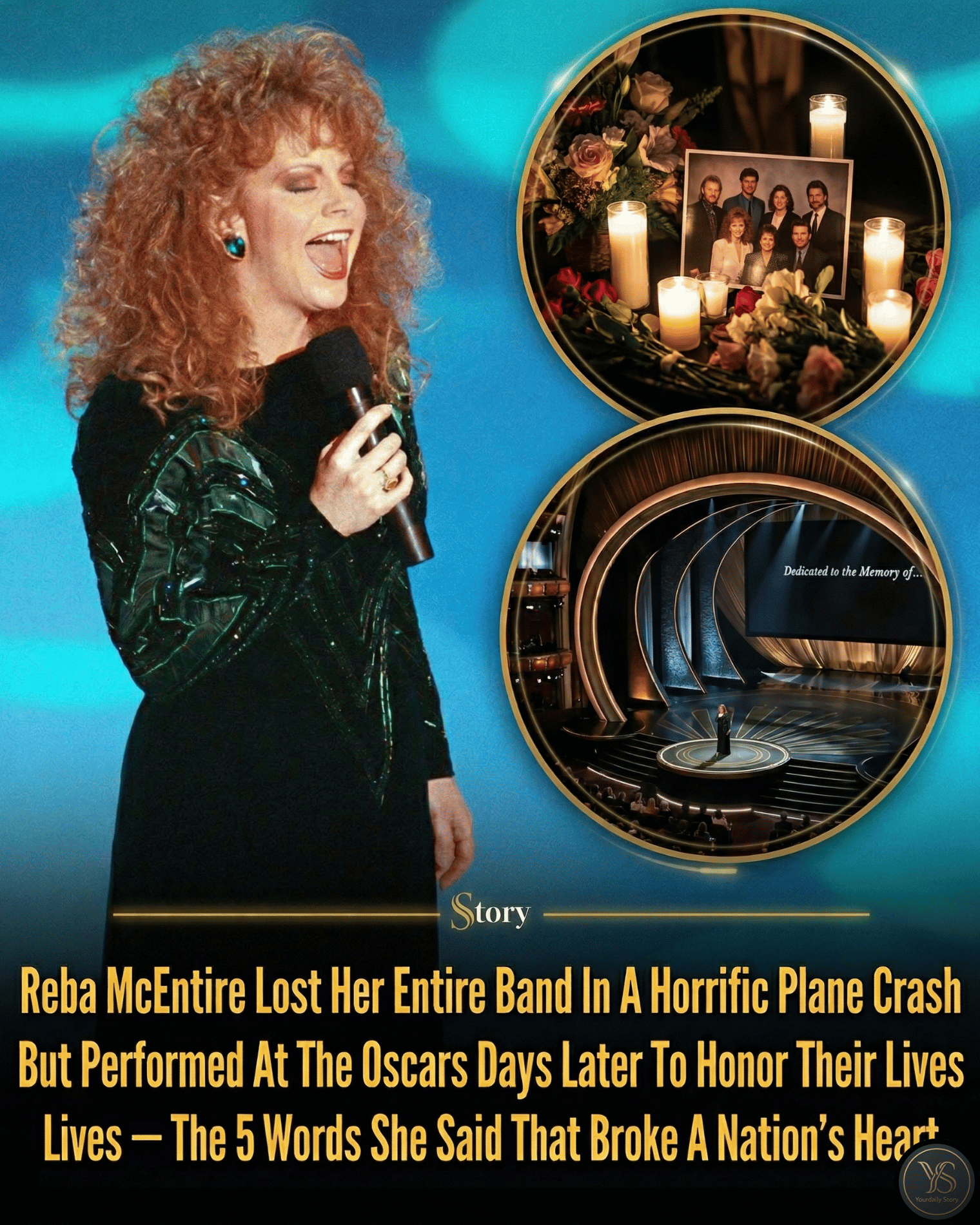 Reba McEntire Lost Her Entire Band In A Horrific Plane Crash But Performed At The Oscars Days Later To Honor Their Lives — The 5 Words She Said That Broke A Nation’s Heart